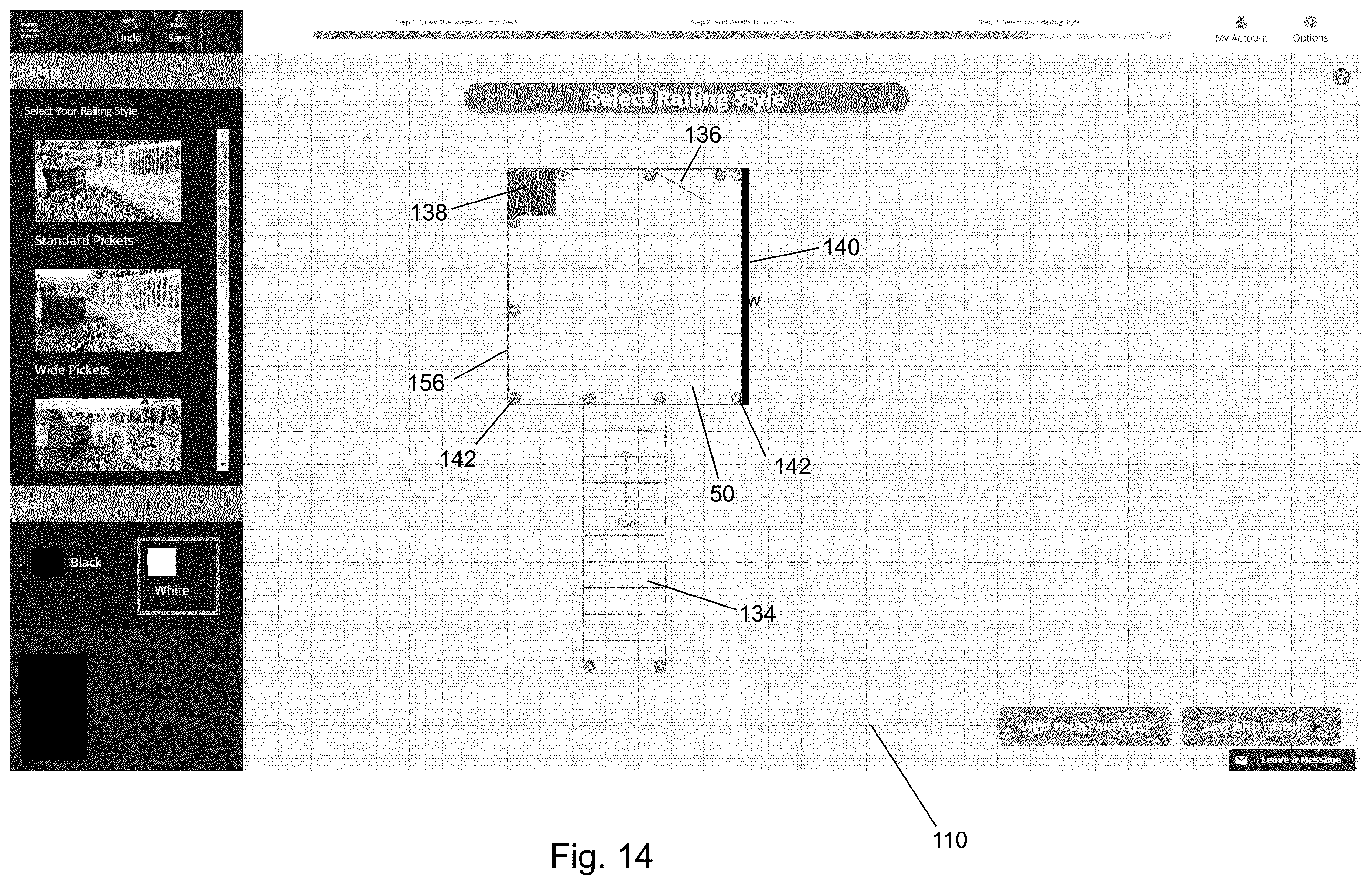 Patent US11847382 Figure 13 – Deck configuration system