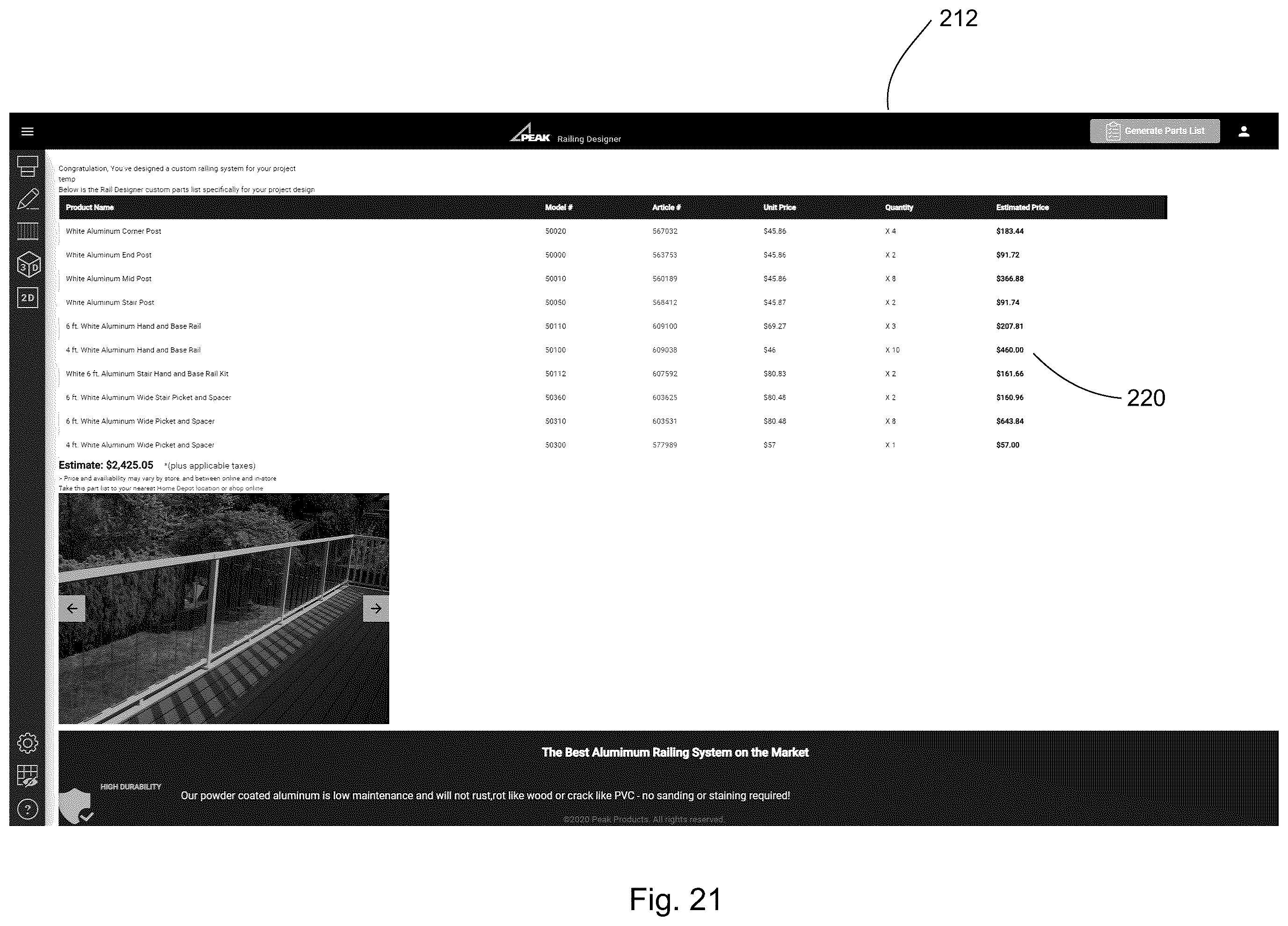 Patent US11847382 Figure 20 – Deck configuration system