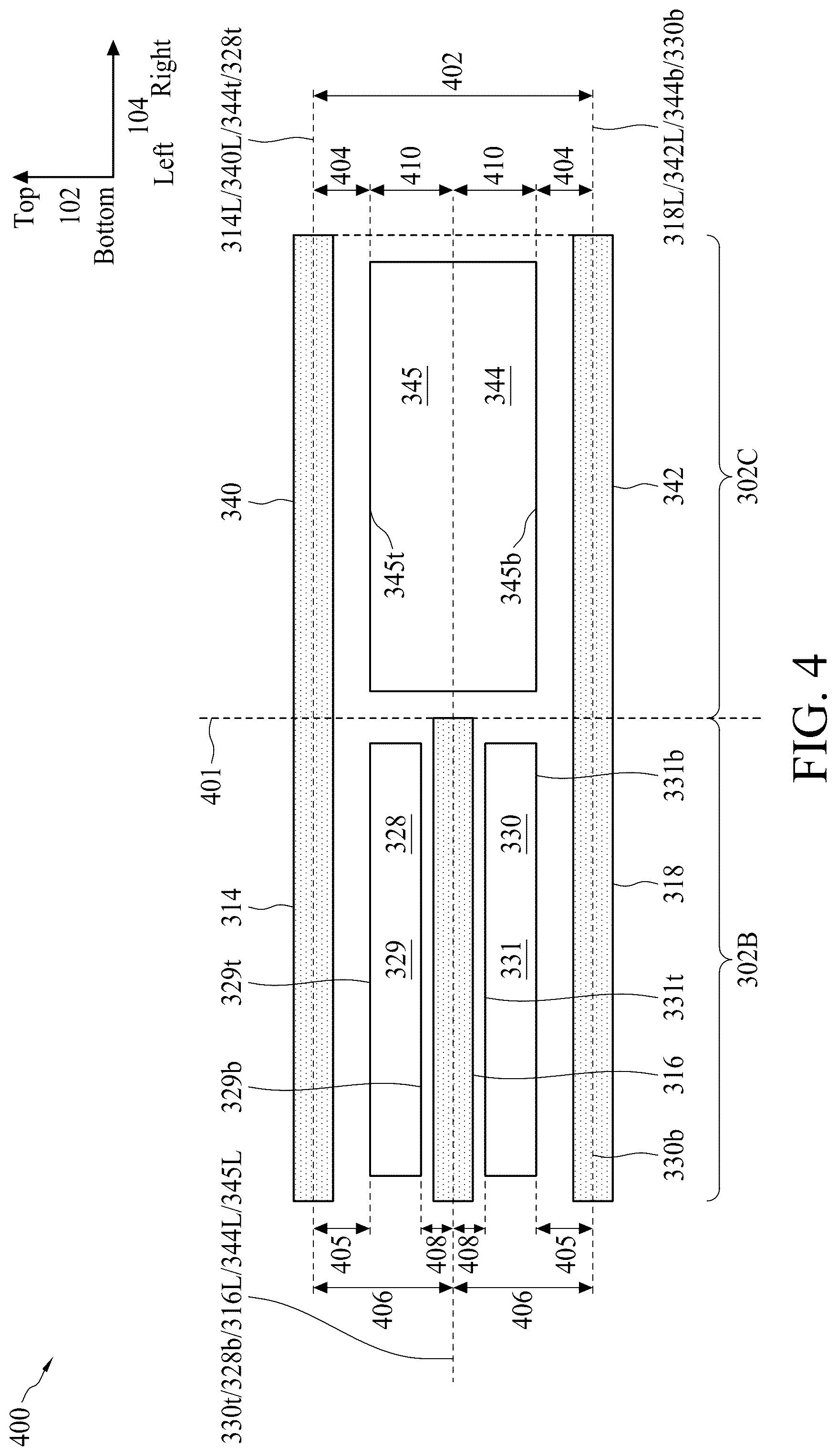 Patent US11847399 Figure 5 – Integrated circuit with asymmetric mirrored layout analog cells
