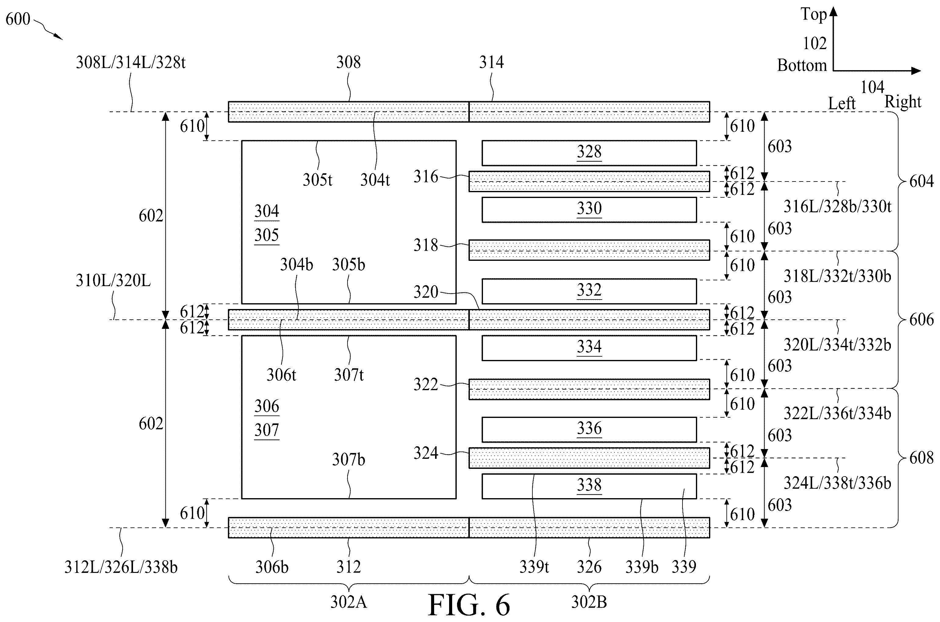 Patent US11847399 Figure 7 – Integrated circuit with asymmetric mirrored layout analog cells