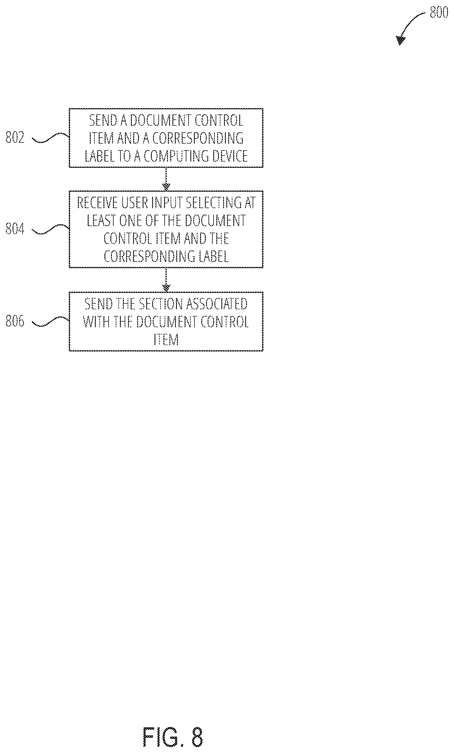 Patent US11847408 Figure 8 – Document control item