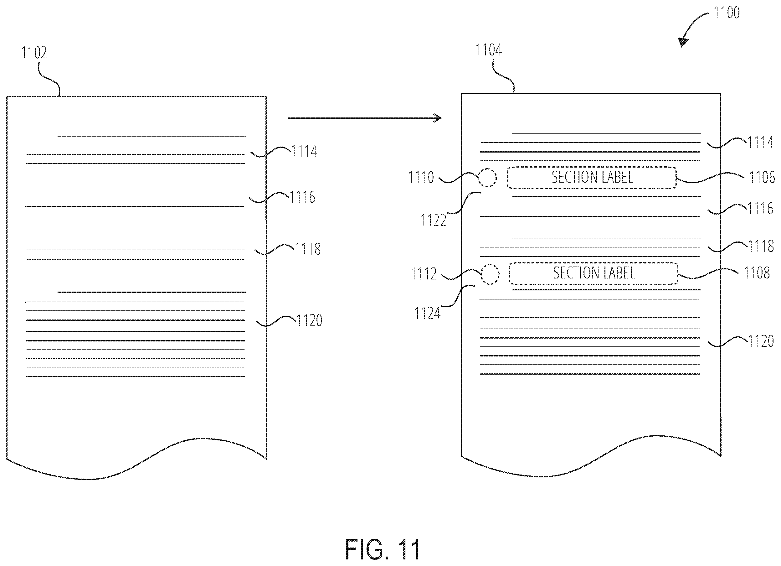 Patent US11847408 Figure 11 – Document control item