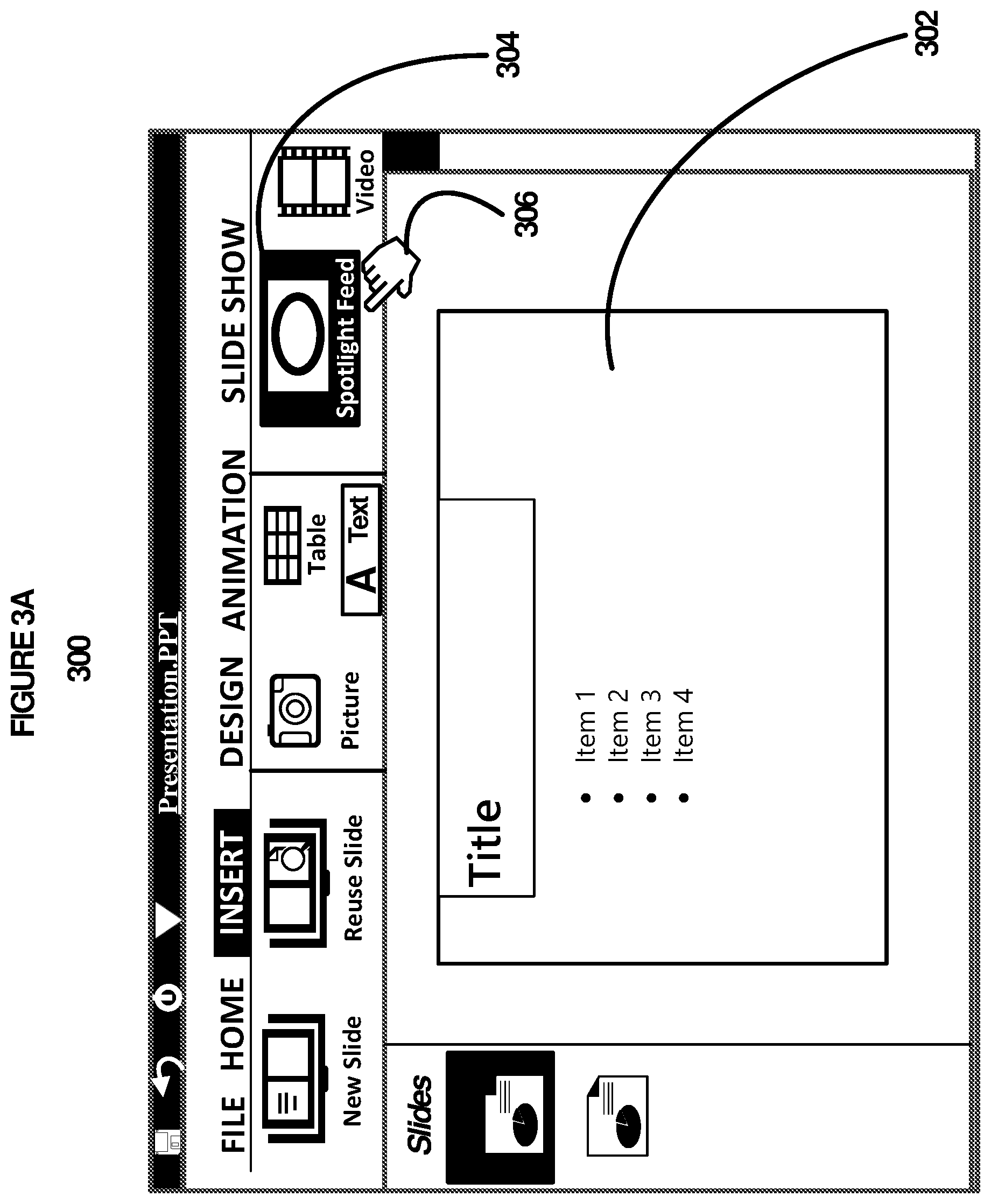 Patent US11847409 Figure 4 – Management of presentation content including interjecting live feeds into presentation content