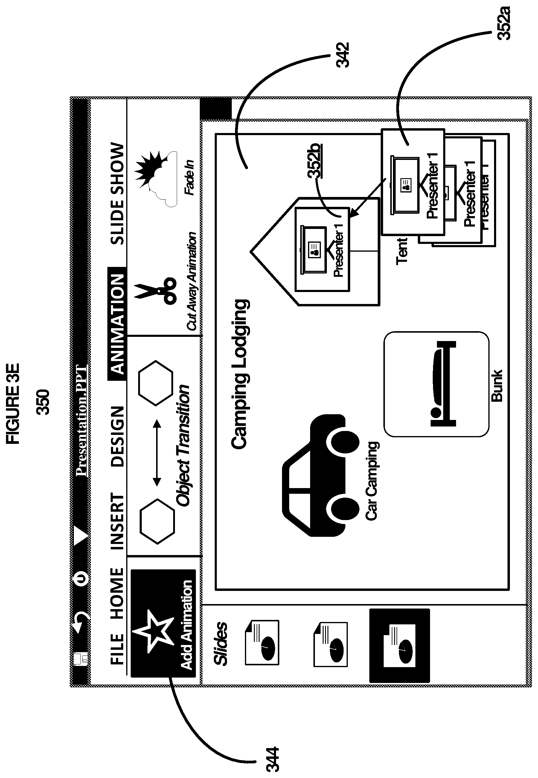 Patent US11847409 Figure 8 – Management of presentation content including interjecting live feeds into presentation content