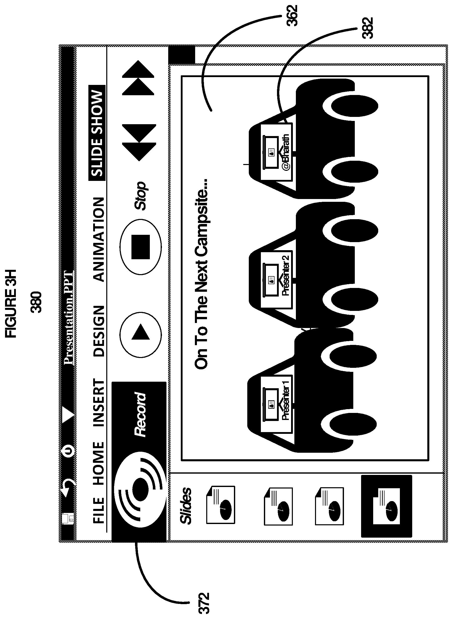 Patent US11847409 Figure 11 – Management of presentation content including interjecting live feeds into presentation content