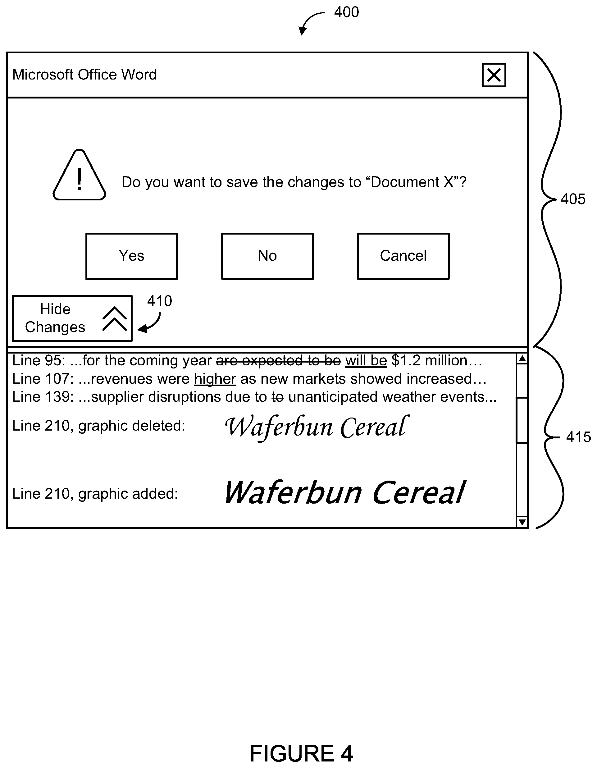 Patent US11847410 Figure 4 – Viewing file modifications
