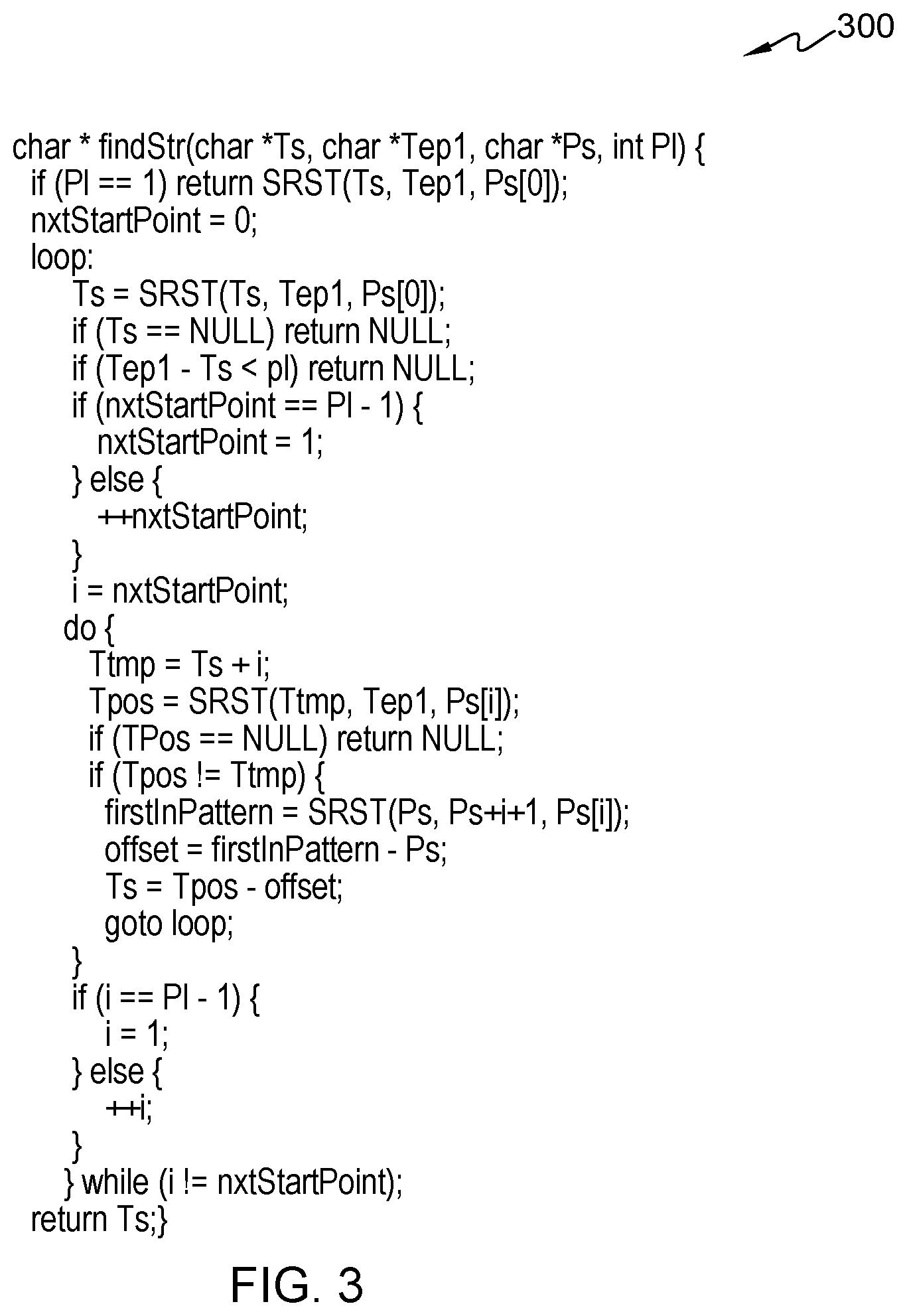 Patent US11847434 Figure 3 – Fast search for search string instructions