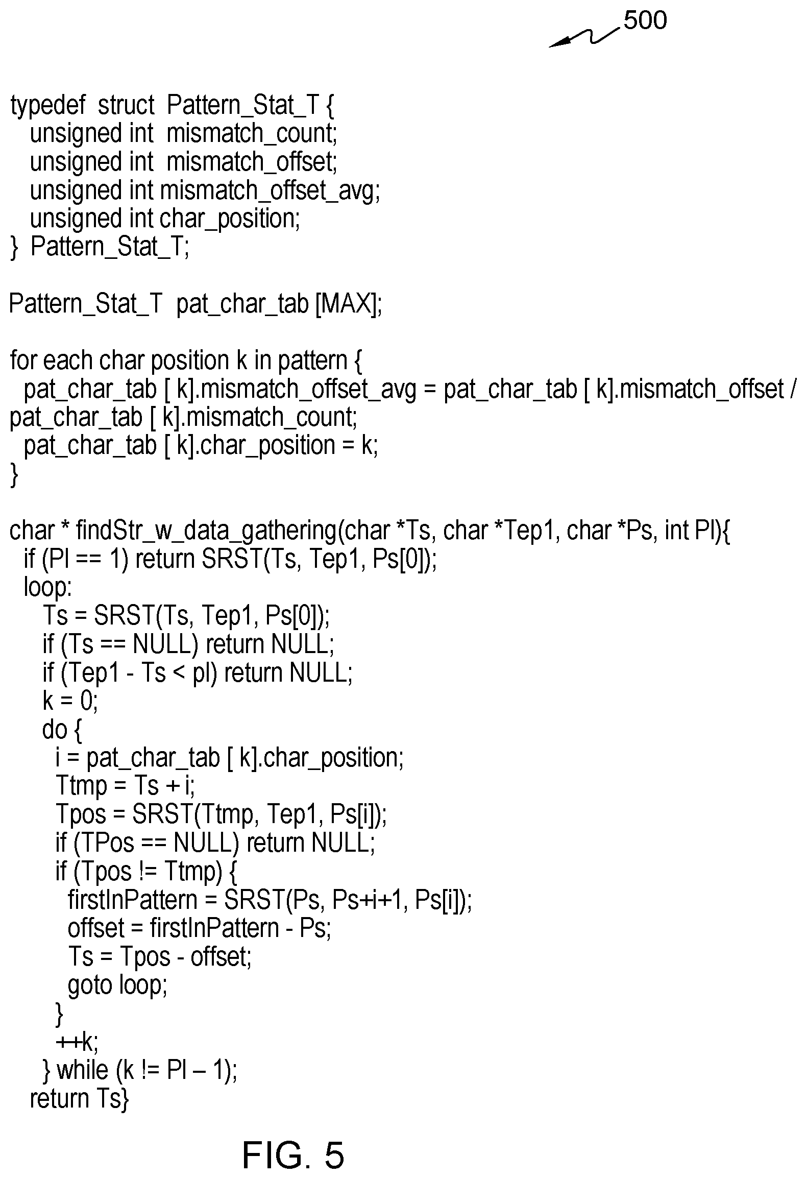 Patent US11847434 Figure 5 – Fast search for search string instructions