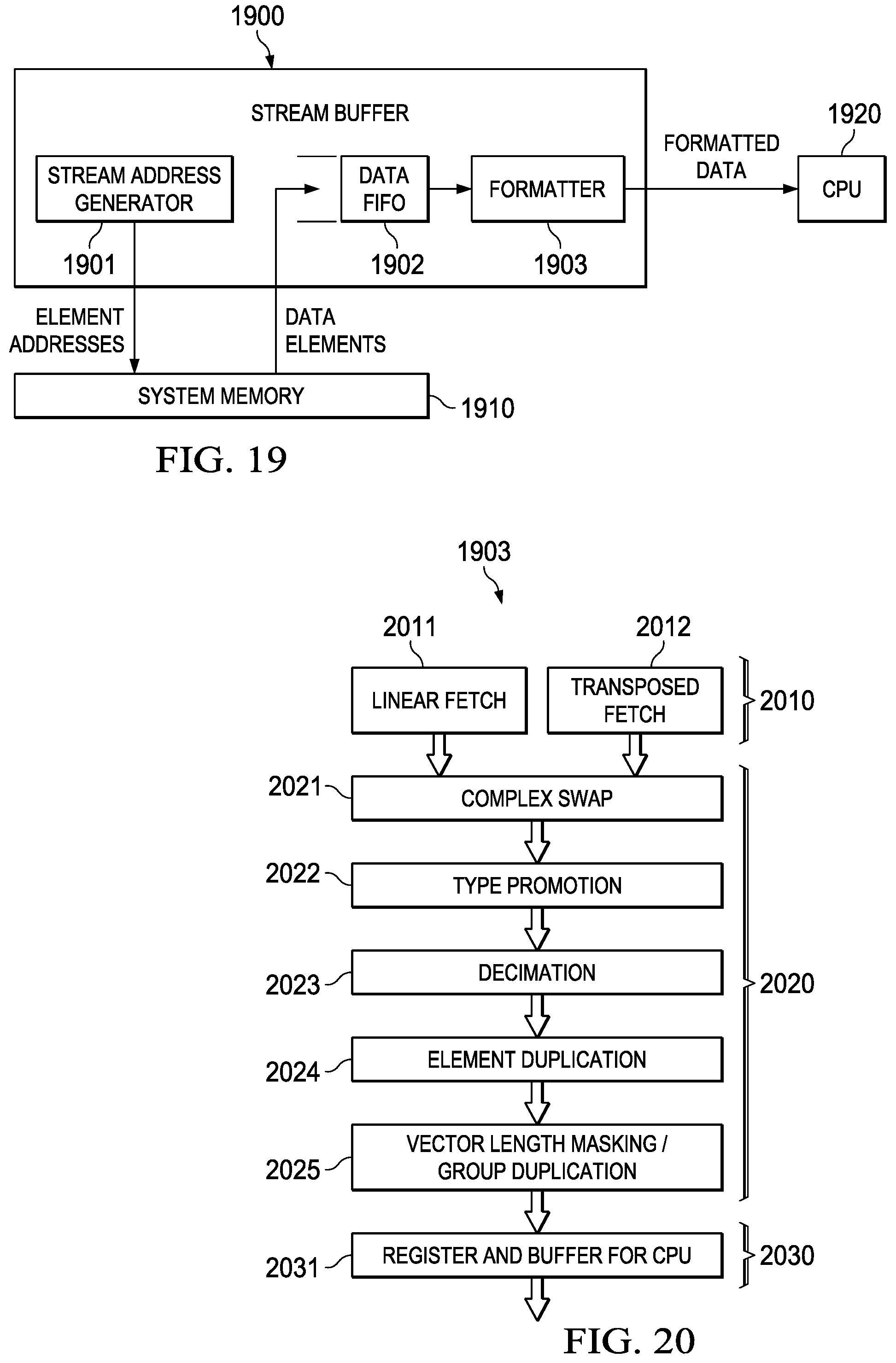 Patent US11847453 Figure 8 – Stream engine with element promotion and decimation modes