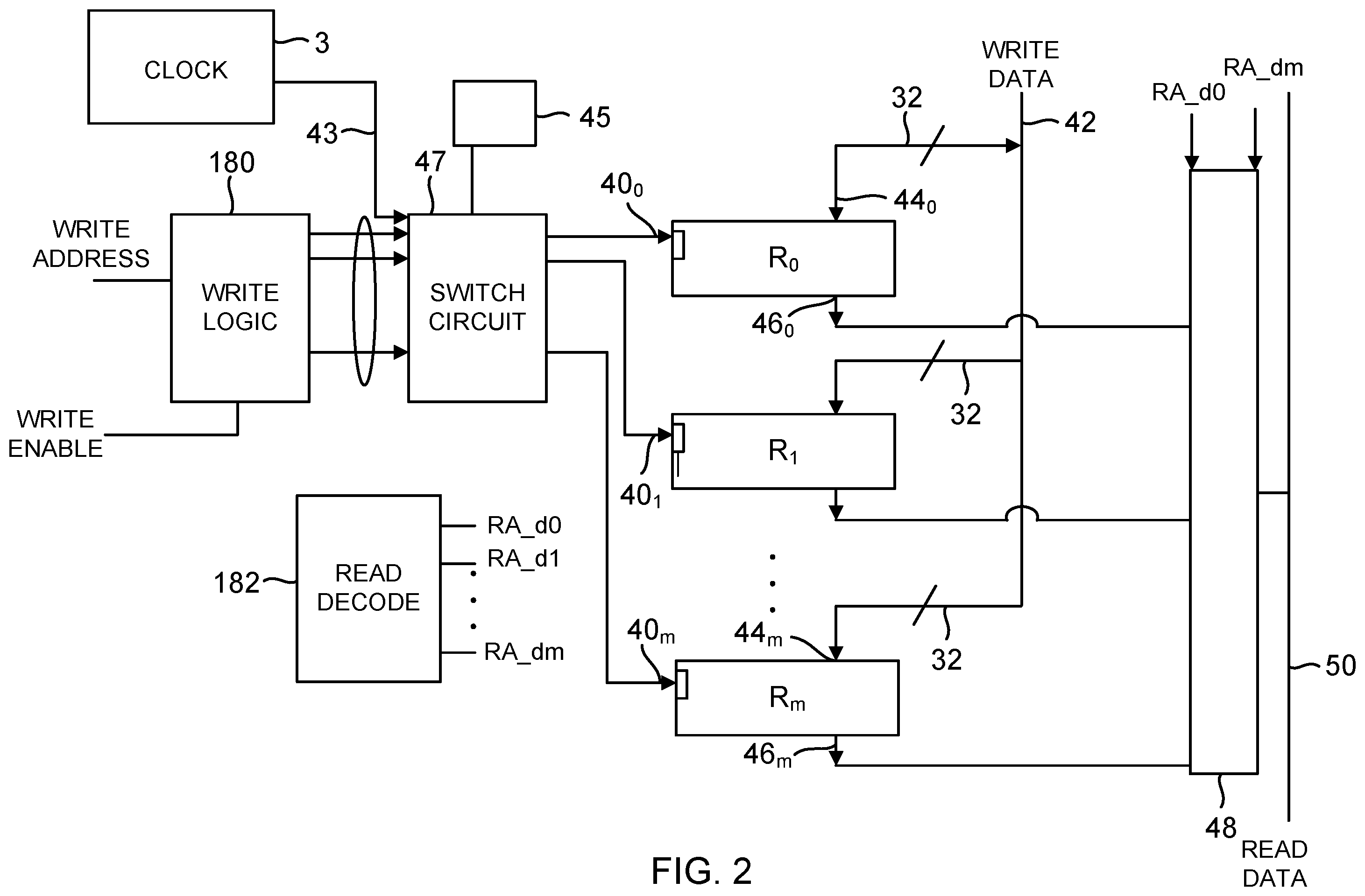 Patent US11847455 Figure 2 – Clearing register data using a write enable signal