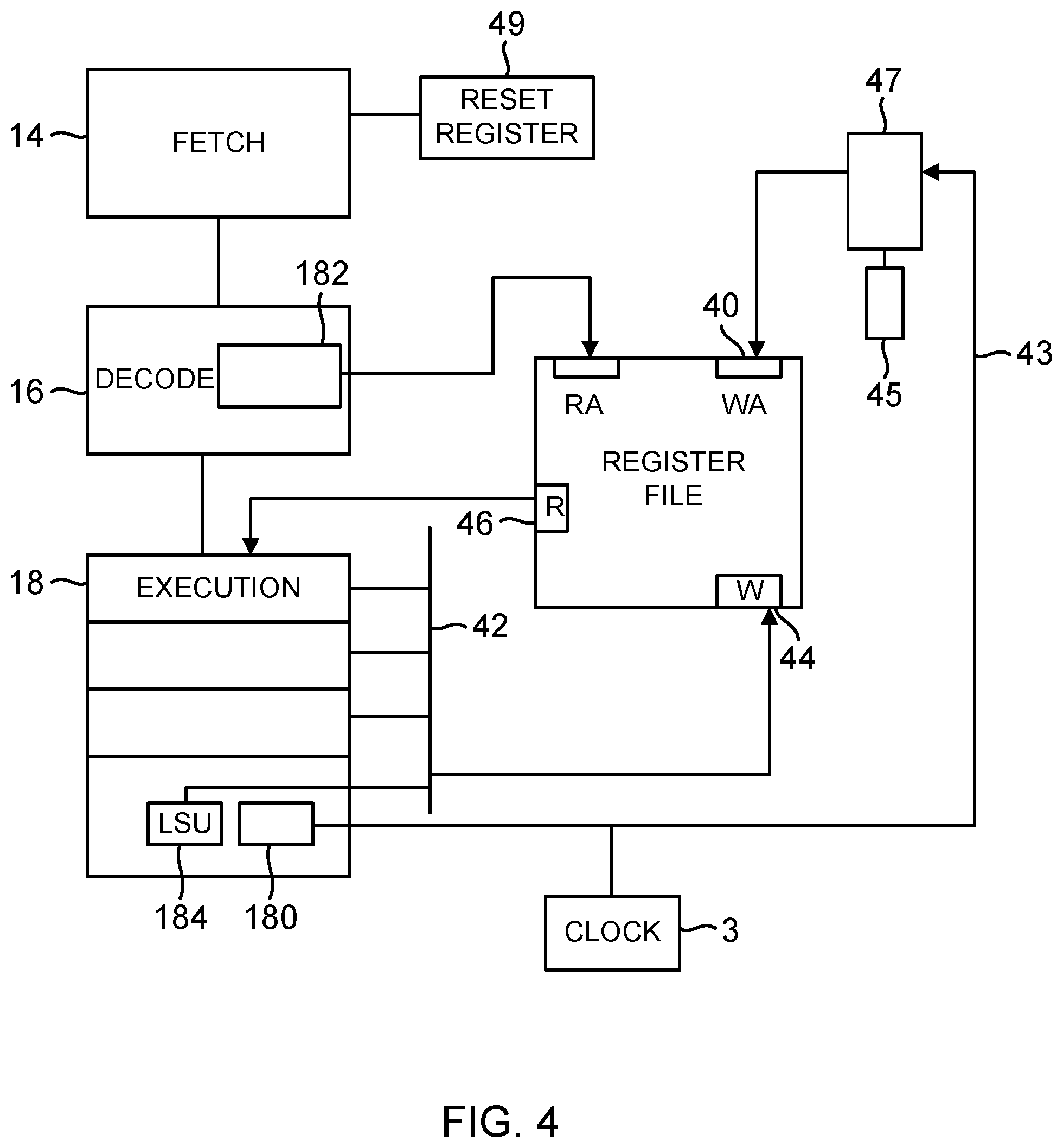 Patent US11847455 Figure 4 – Clearing register data using a write enable signal