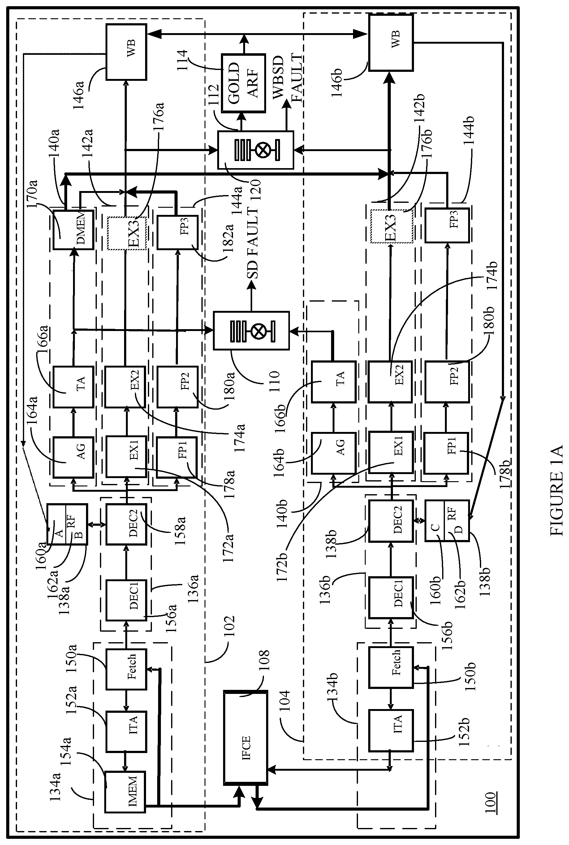 Patent US11847457 Figure 2 – System for error detection and correction in a multi-thread processor