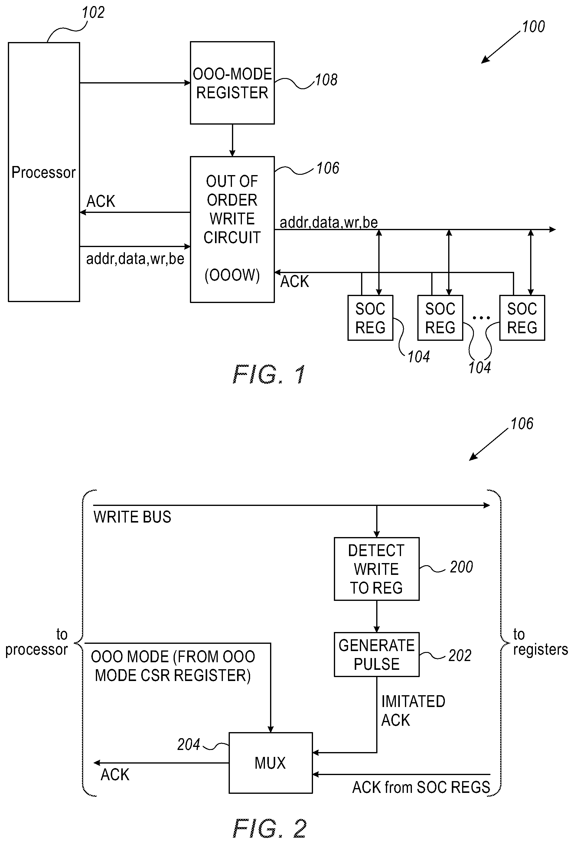 Patent US11847461 — Out-of-order input / output write — Figure 1