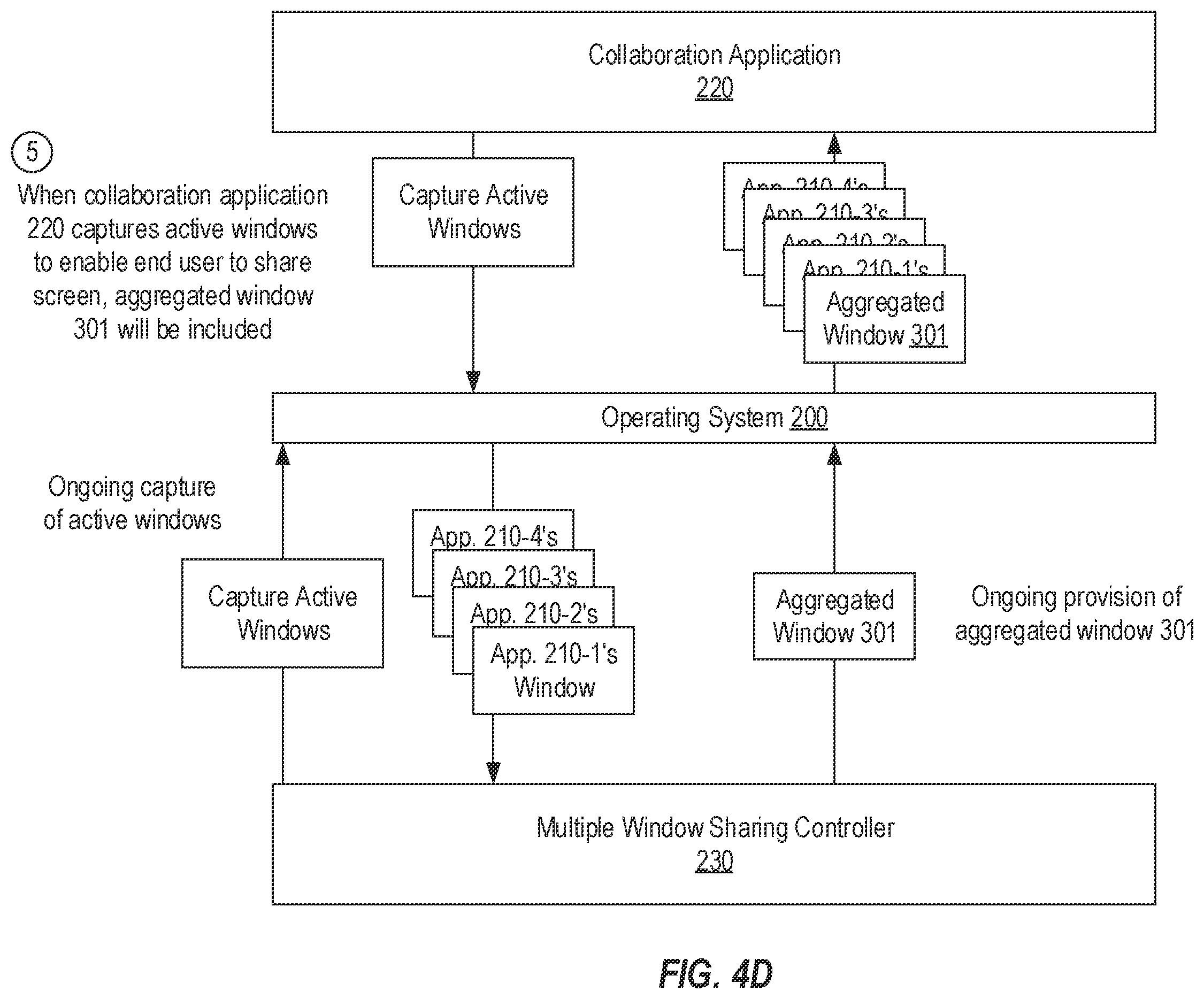 Patent US11847474 Figure 8 – Simultaneously sharing multiple windows via a collaboration application
