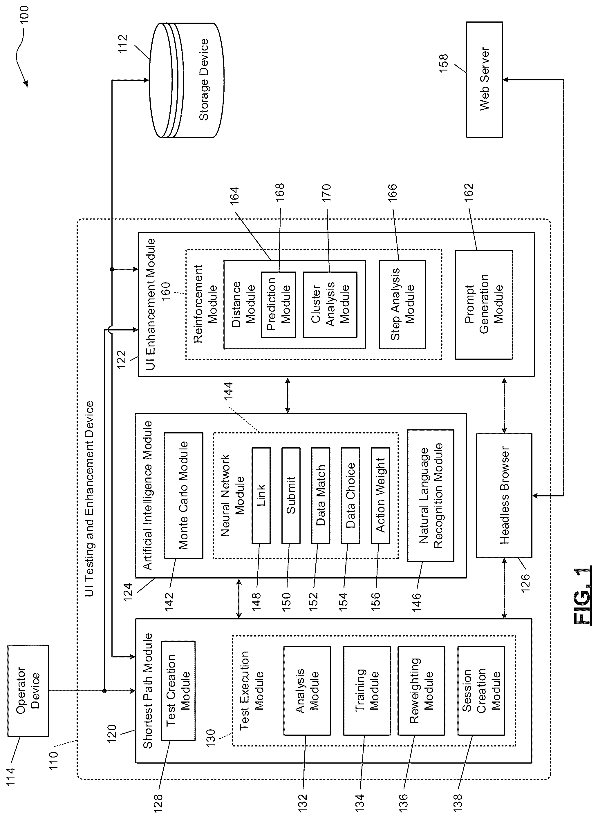 Patent US11847475 Figure 1 – System and method for guiding a user to a goal in a user interface