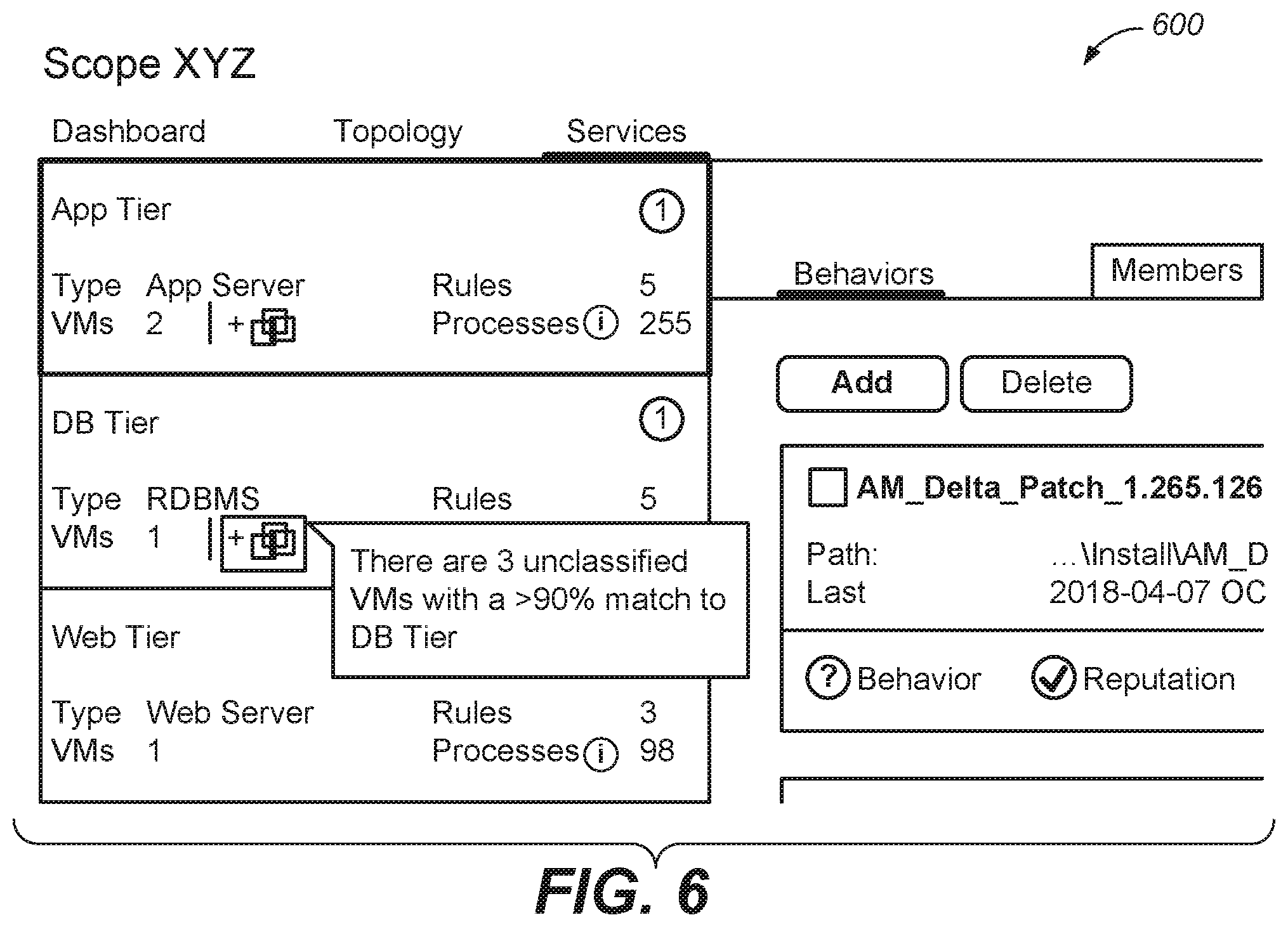 Patent US11847481 Figure 4 – Security in a computing environment by automatically defining the scope and services of components within the computing environment