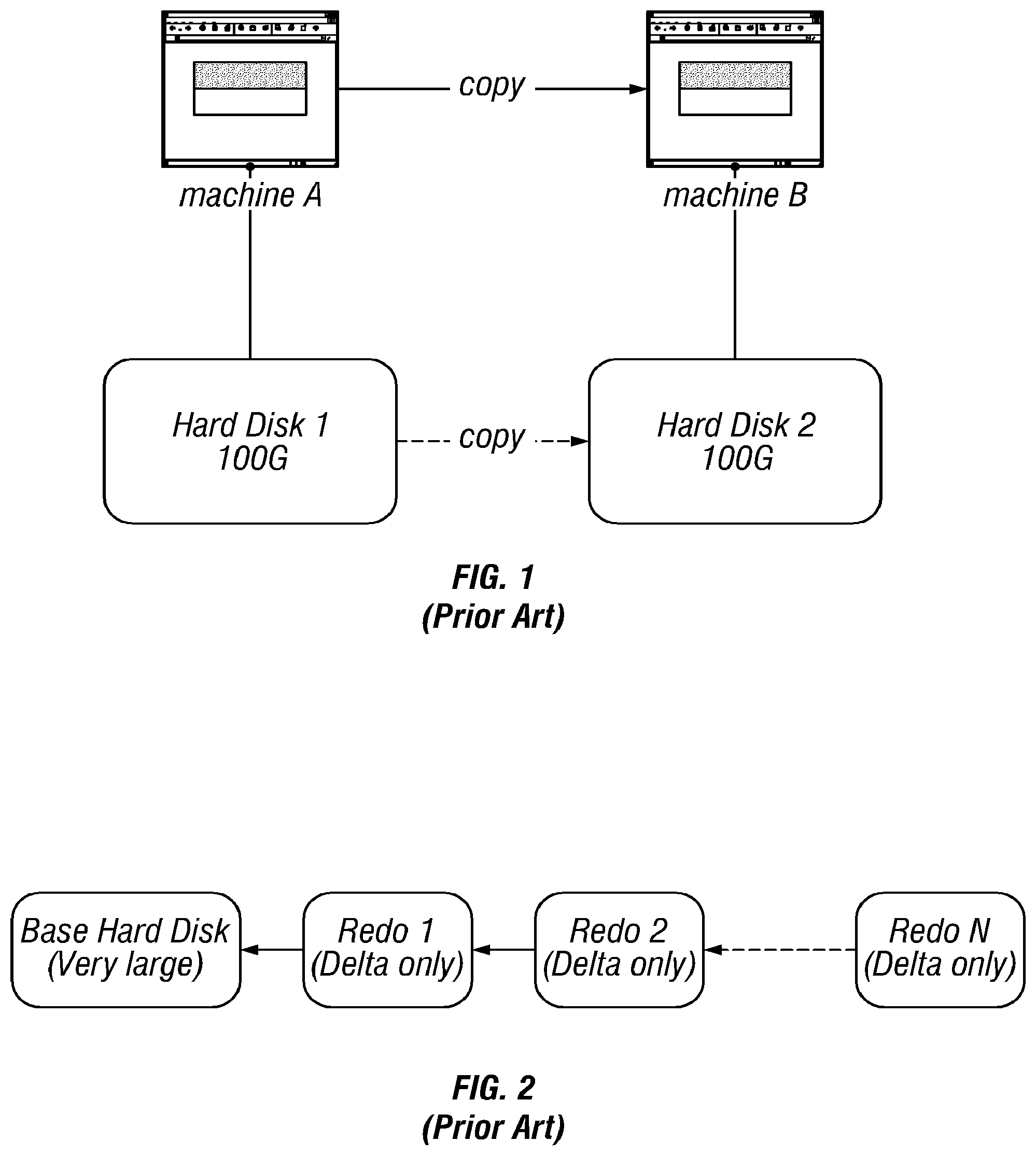 Patent US11847484 — Virtual machine image management using delta trees — Figure 1