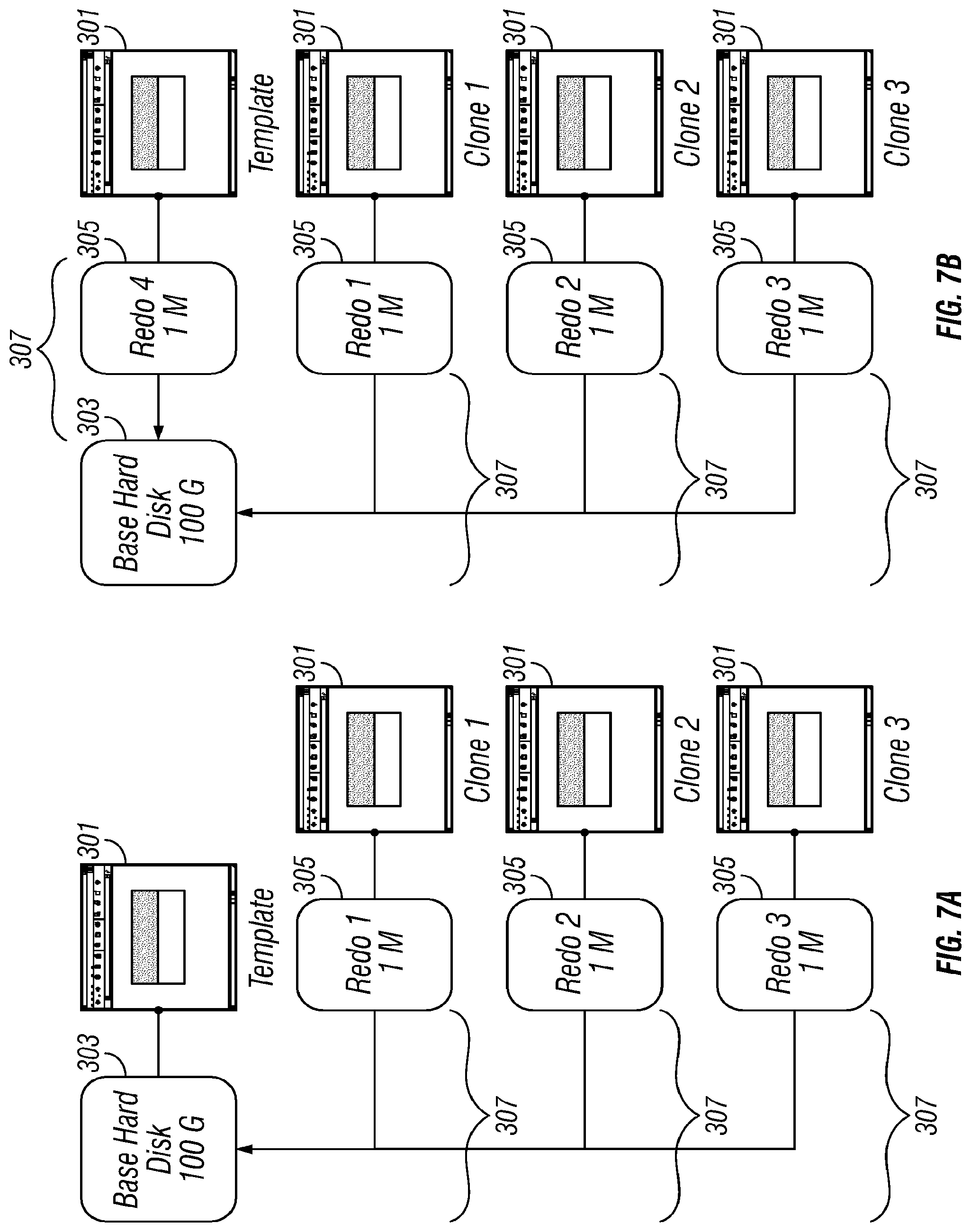 Patent US11847484 Figure 8 – Virtual machine image management using delta trees