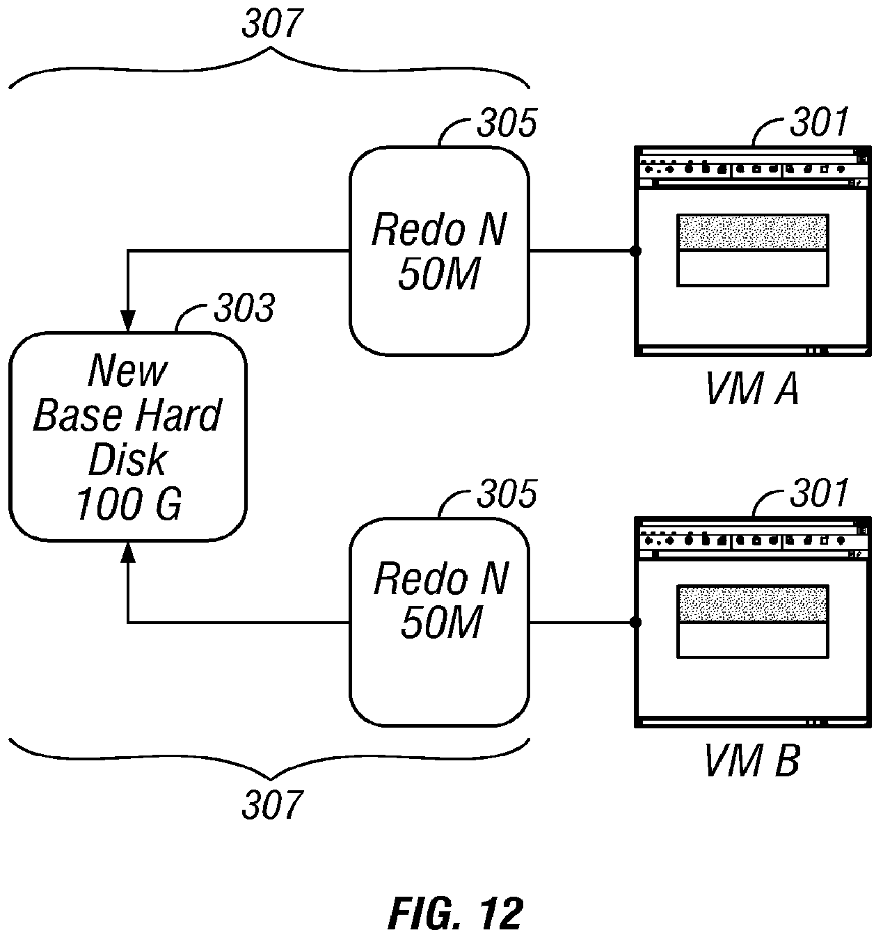 Patent US11847484 Figure 13 – Virtual machine image management using delta trees