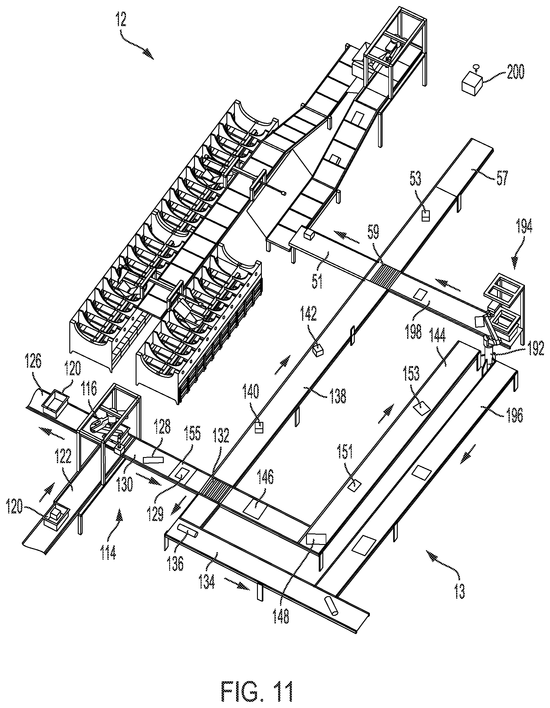 Patent US11847513 Figure 10 – Systems and methods for separating objects using vacuum diverts with one or more object processing systems