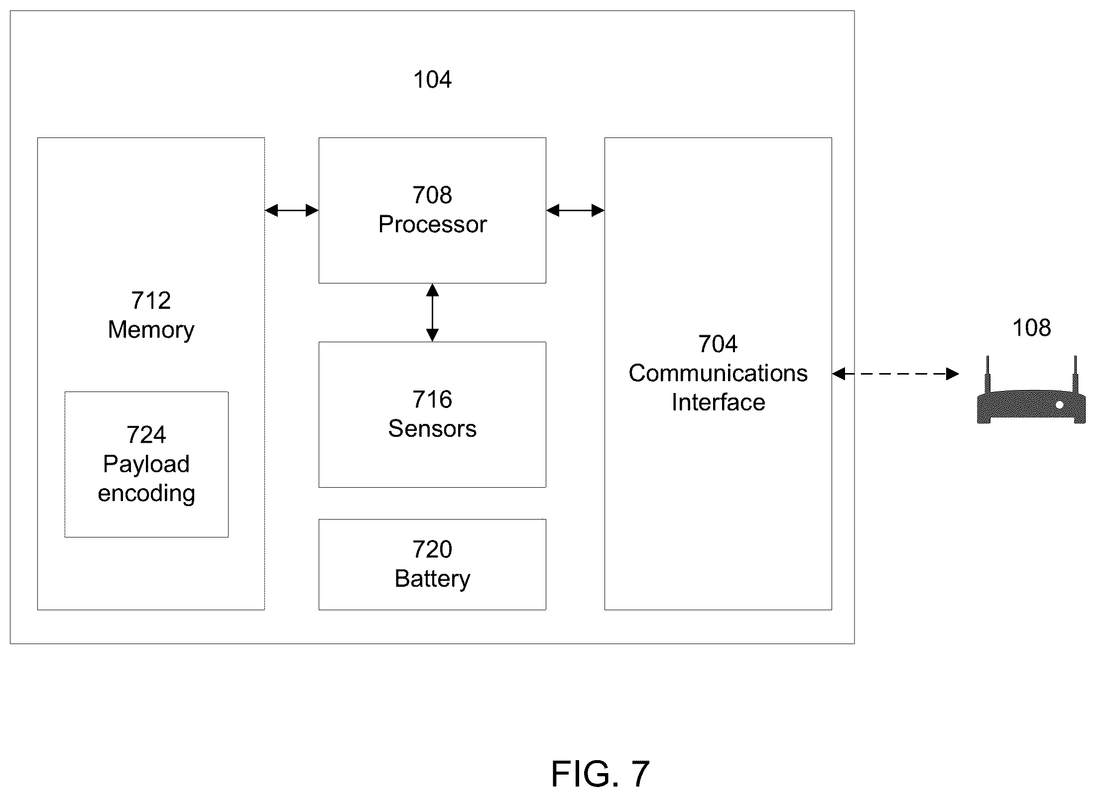 Patent US11847519 Figure 7 – System and method for tracking tags over bluetooth low energy
