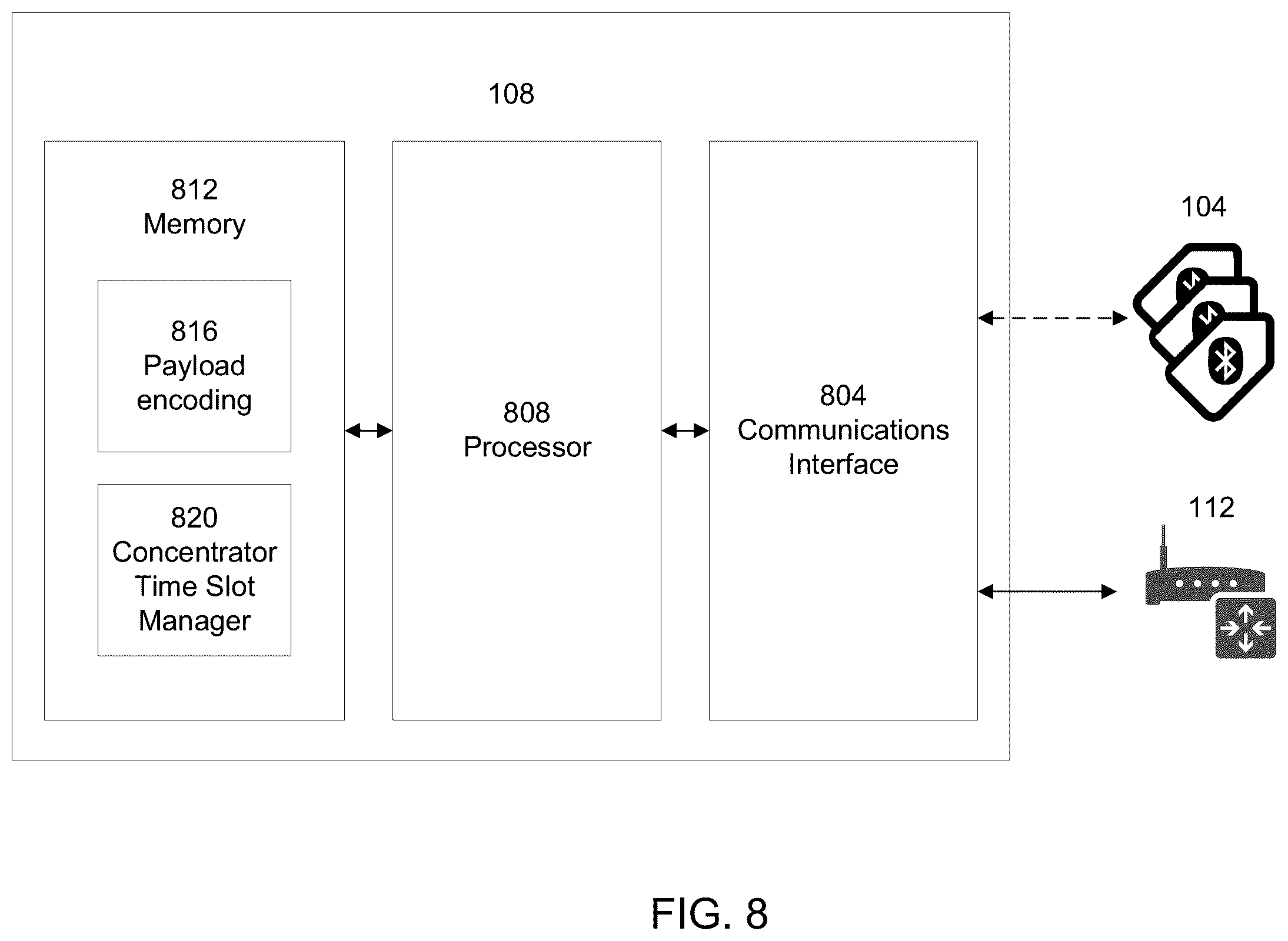 Patent US11847519 Figure 8 – System and method for tracking tags over bluetooth low energy