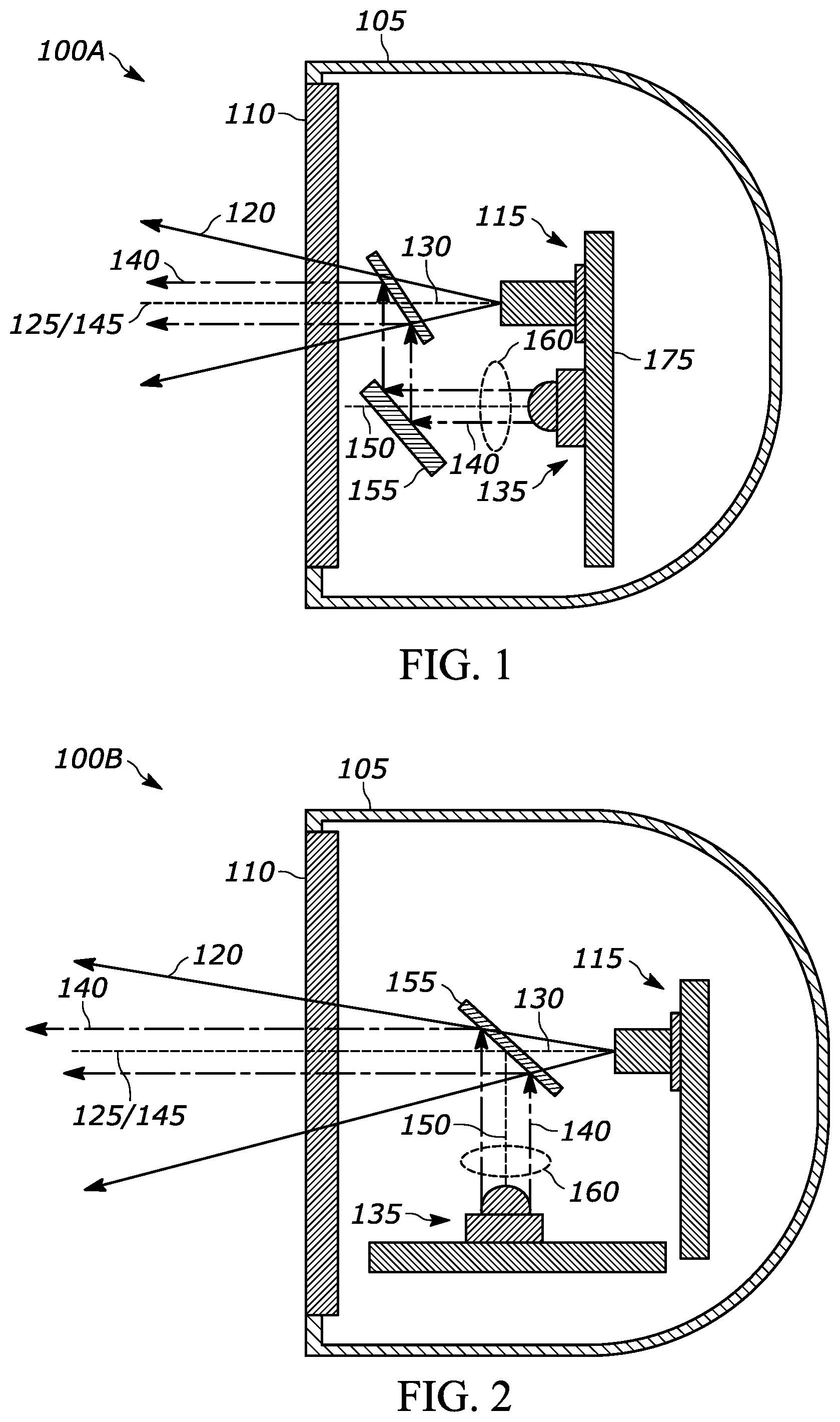 Patent US11847525 Figure 1 – Barcode reader with transflective mirror