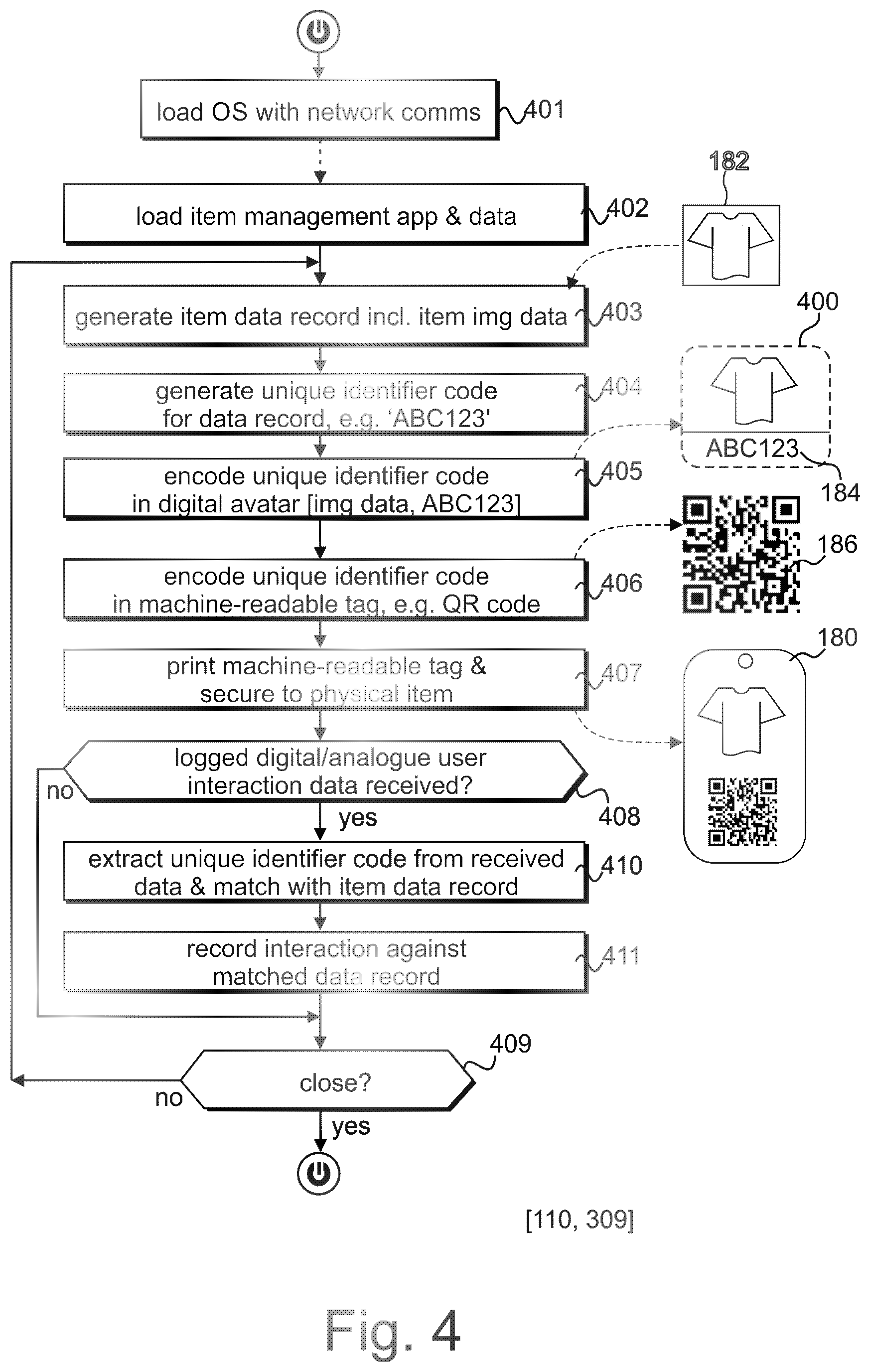 Patent US11847526 Figure 4 – Recording multimodal user interaction with items in real and digital environments