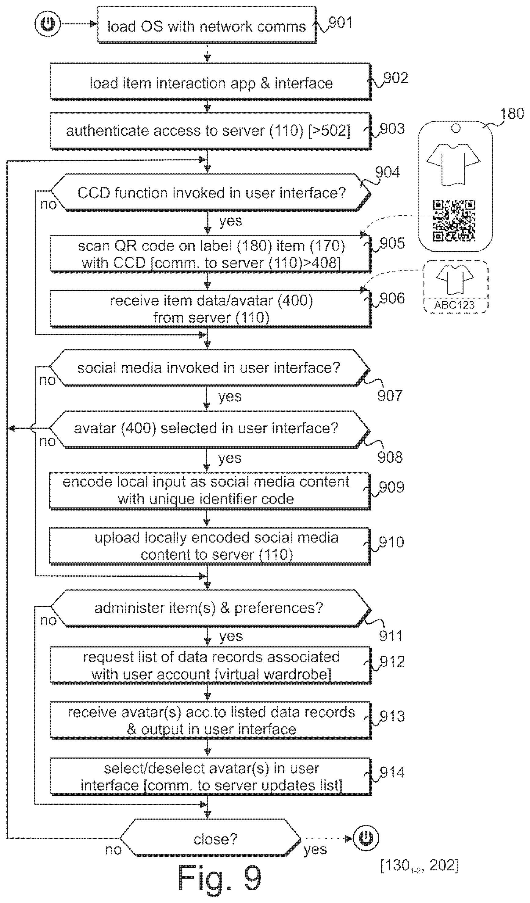 Patent US11847526 Figure 9 – Recording multimodal user interaction with items in real and digital environments