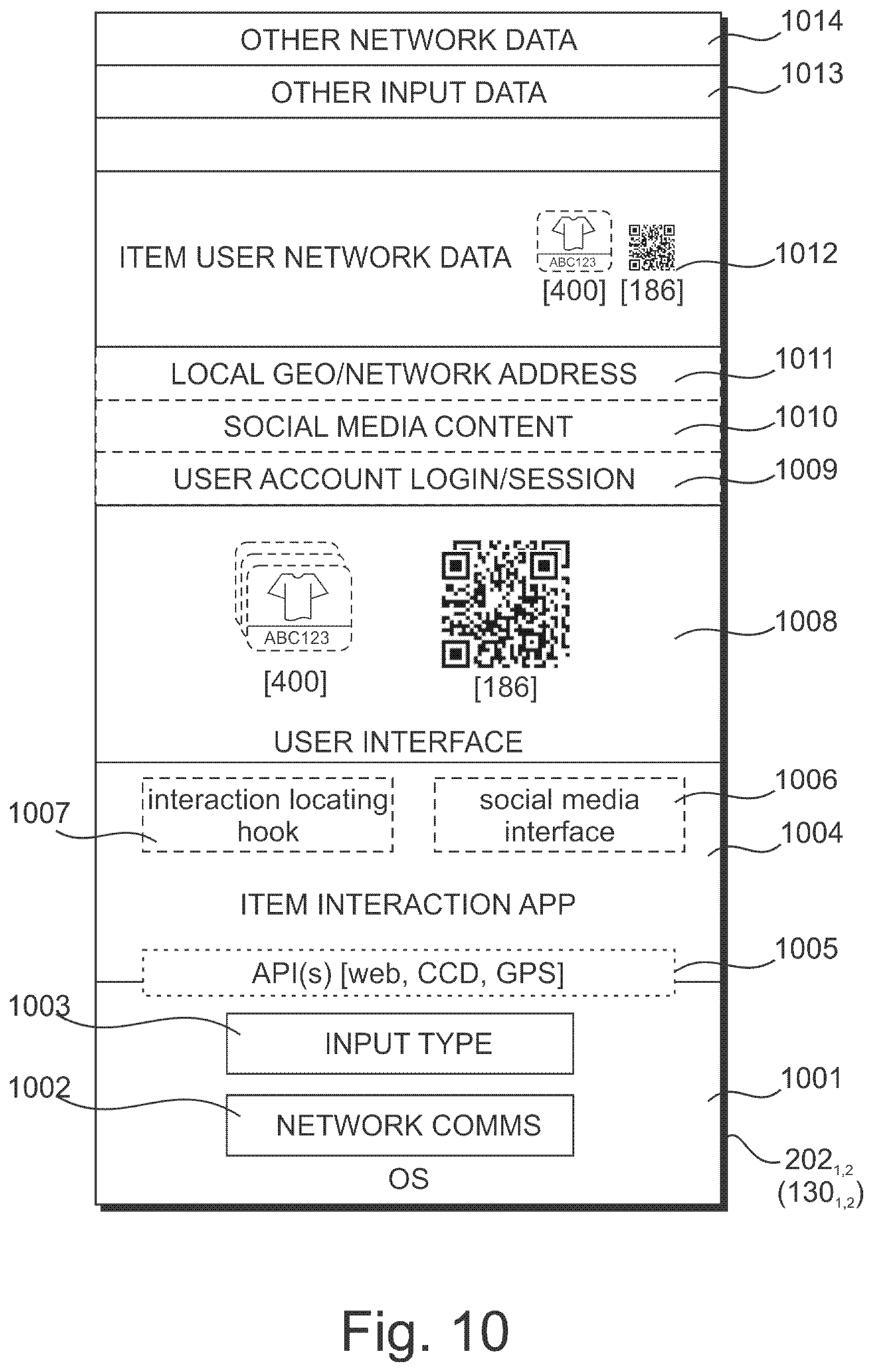 Patent US11847526 Figure 10 – Recording multimodal user interaction with items in real and digital environments