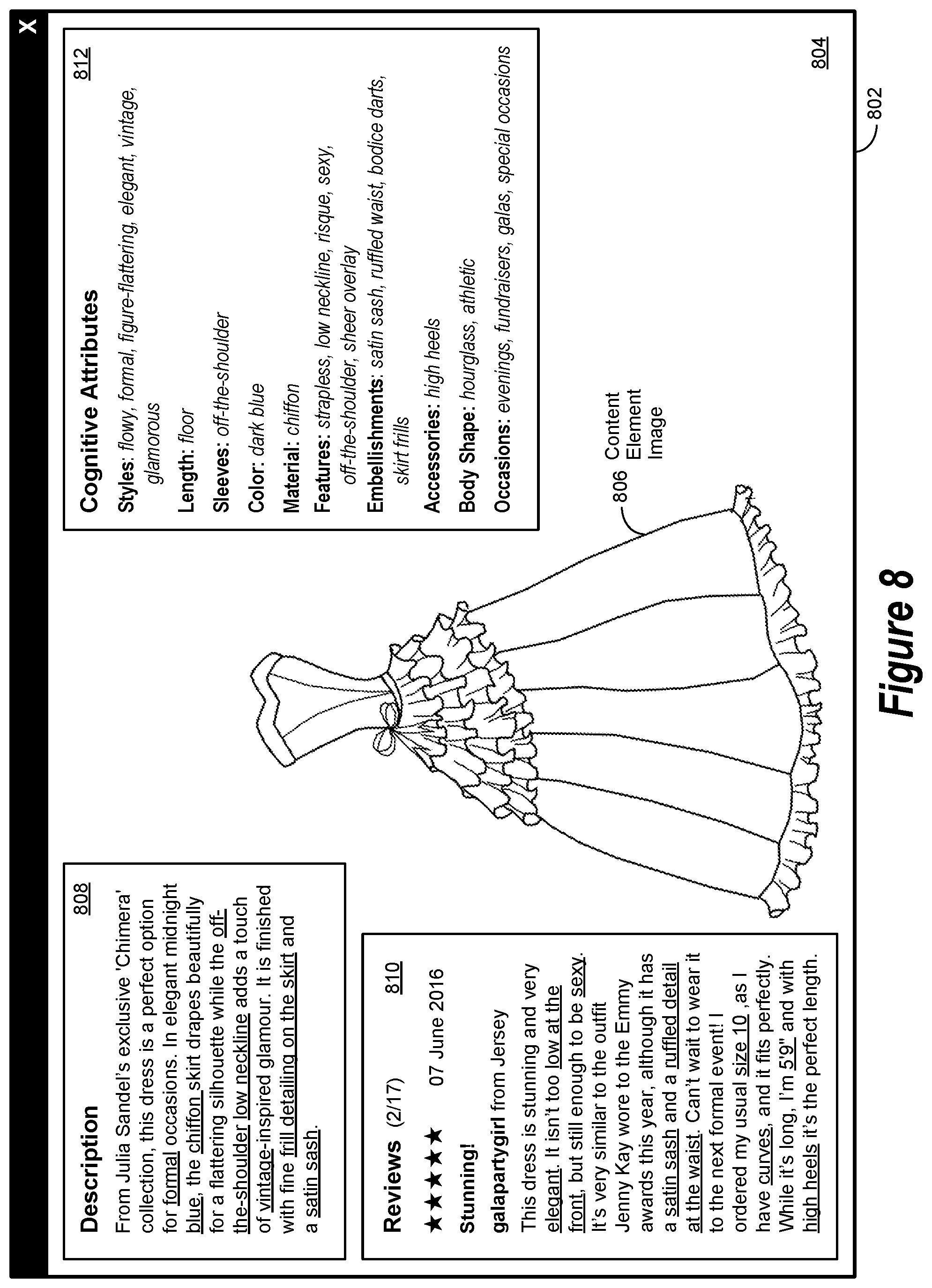 Patent US11847536 Figure 8 – Cognitive browse operation