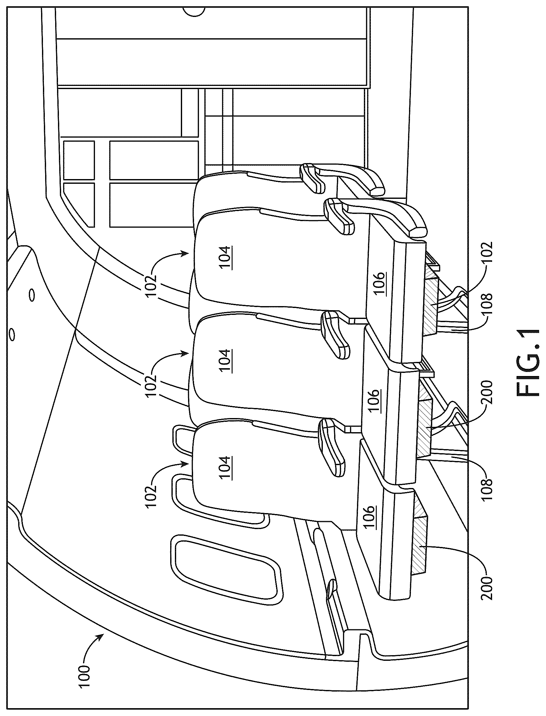 Patent US11847548 Figure 1 – Universal passenger seat system and data interface
