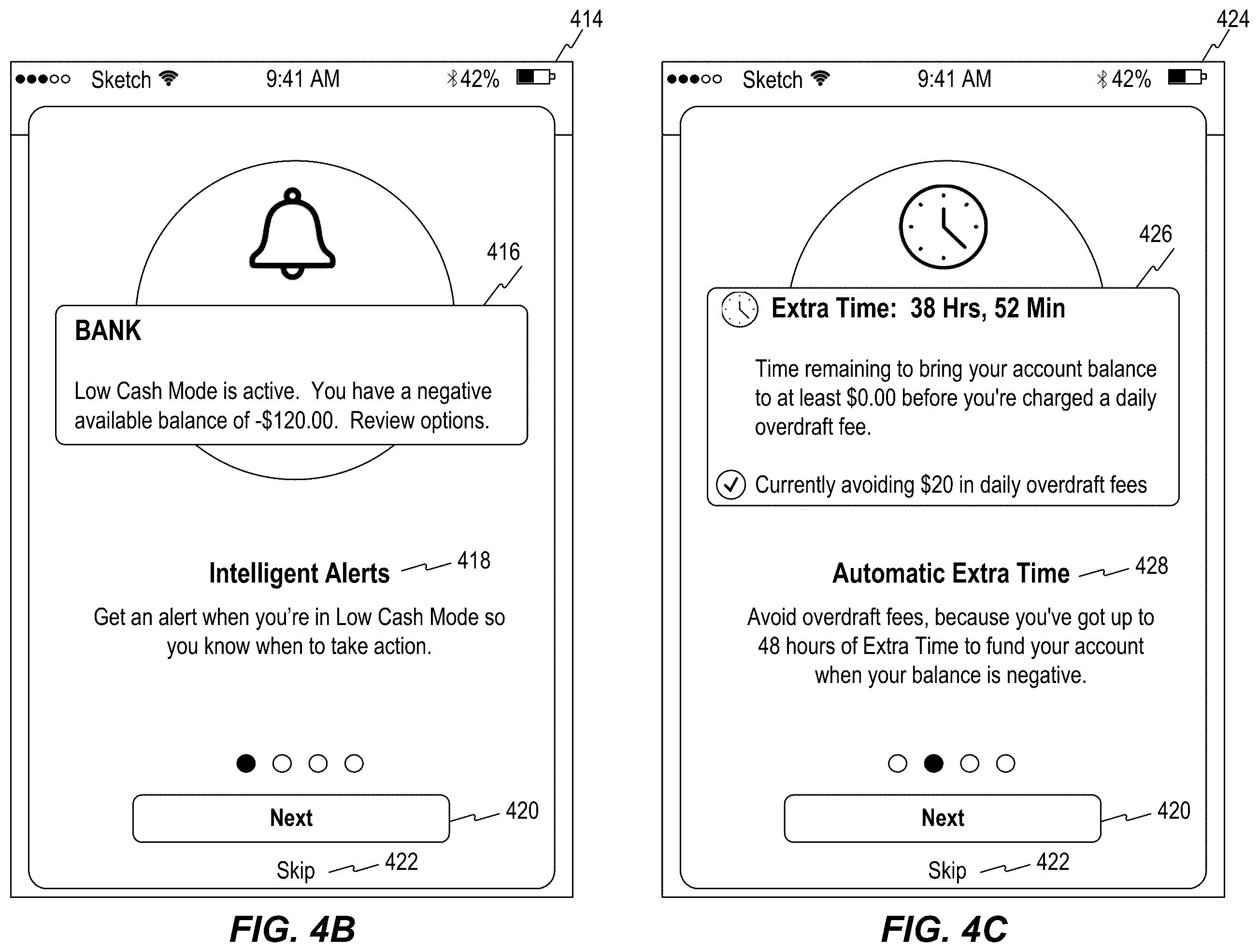 Patent US11847581 Figure 9 – Systems and methods for managing a financial account in a low-cash mode
