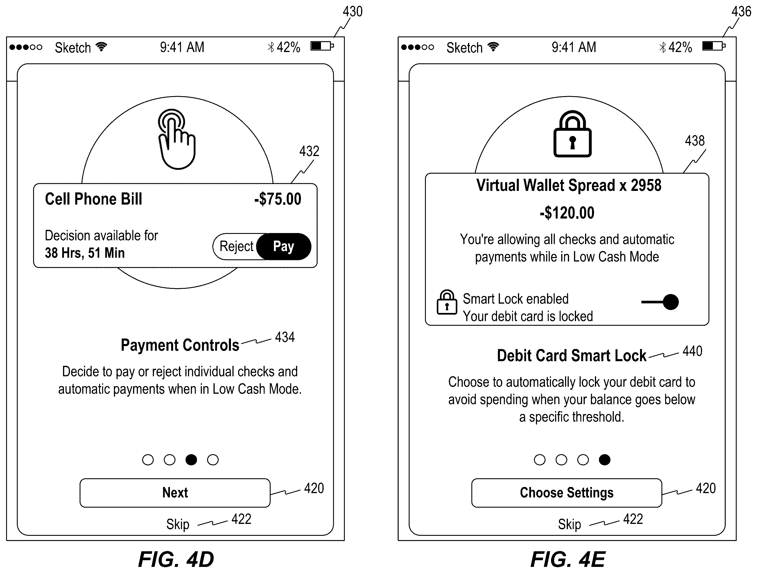 Patent US11847581 Figure 10 – Systems and methods for managing a financial account in a low-cash mode