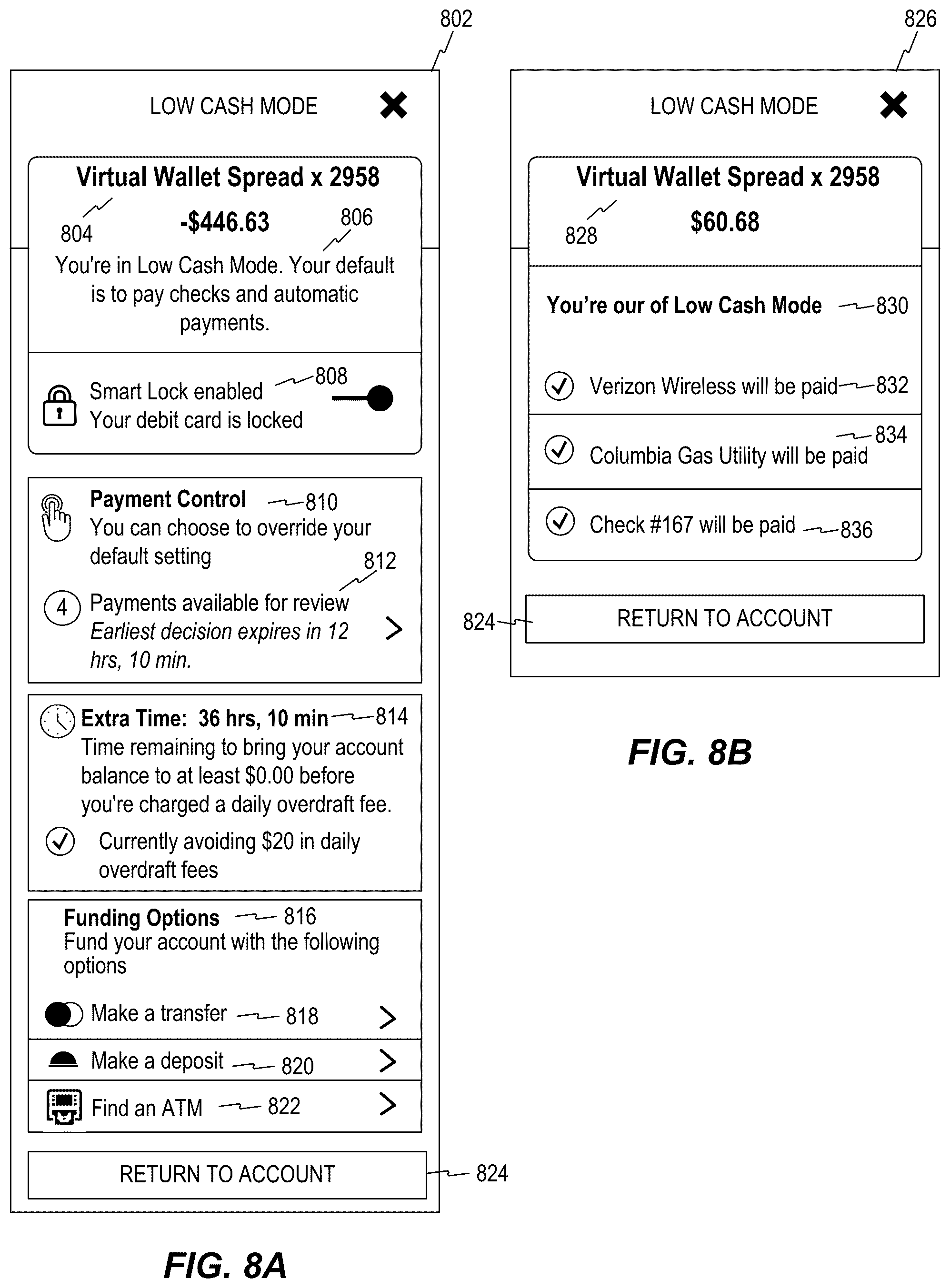 Patent US11847581 Figure 16 – Systems and methods for managing a financial account in a low-cash mode