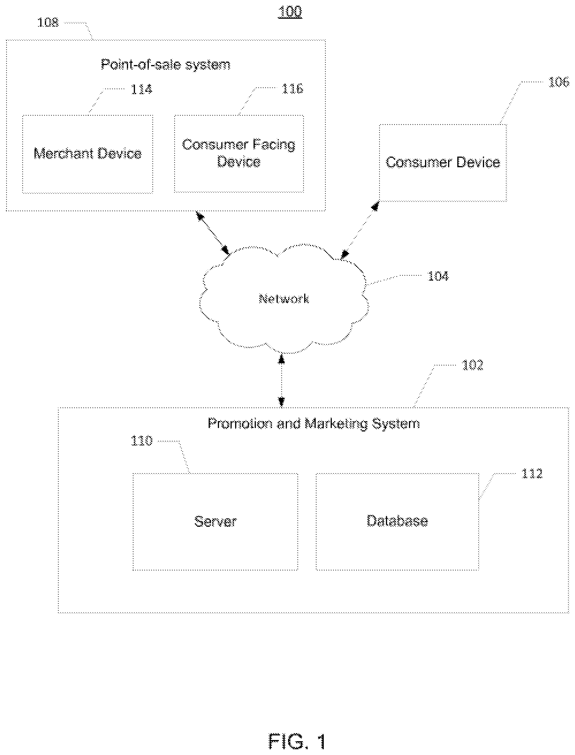 Patent US11847583 Figure 1 – Systems and methods for providing consumer facing point-of-sale interfaces