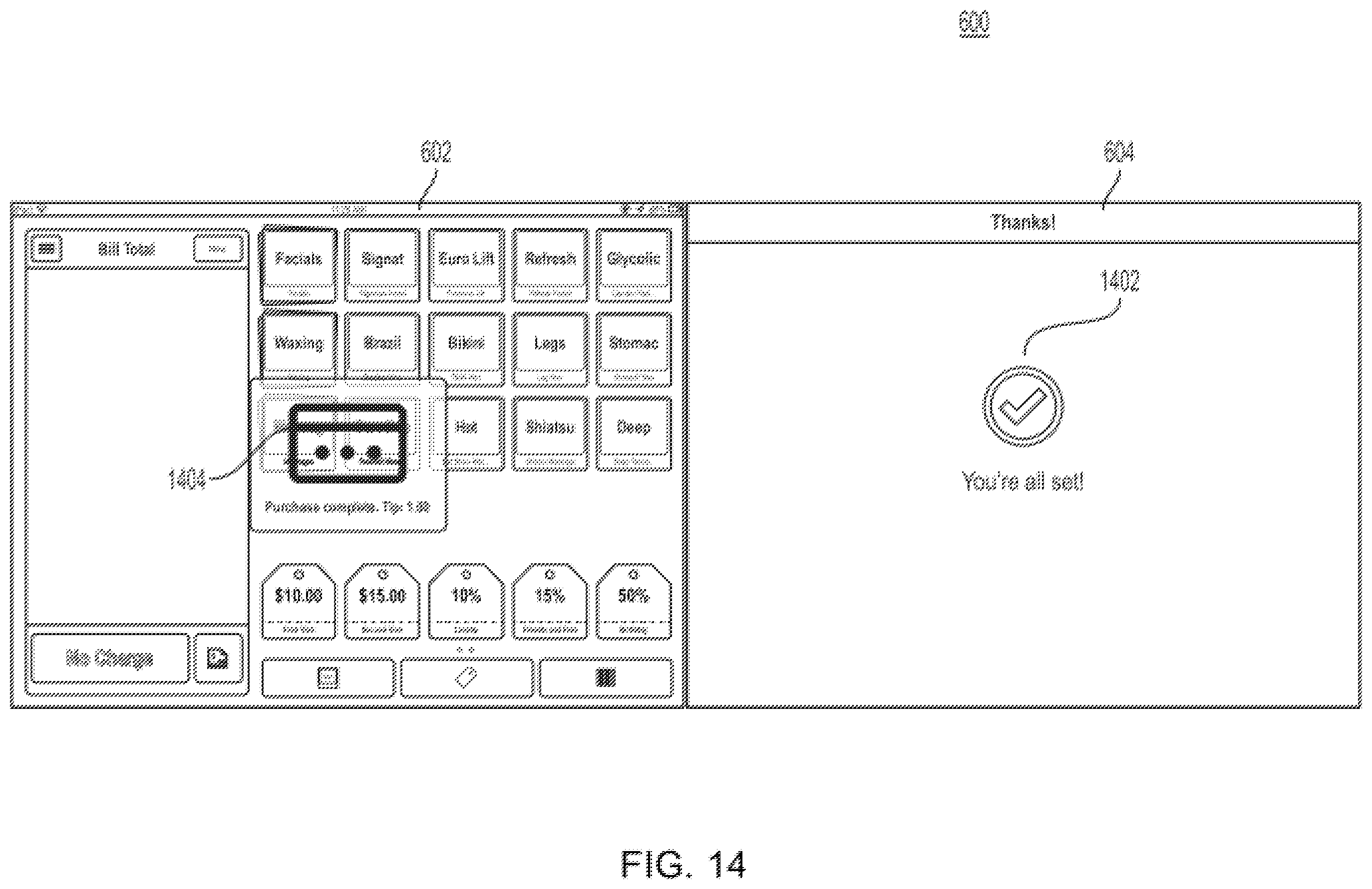 Patent US11847583 Figure 14 – Systems and methods for providing consumer facing point-of-sale interfaces