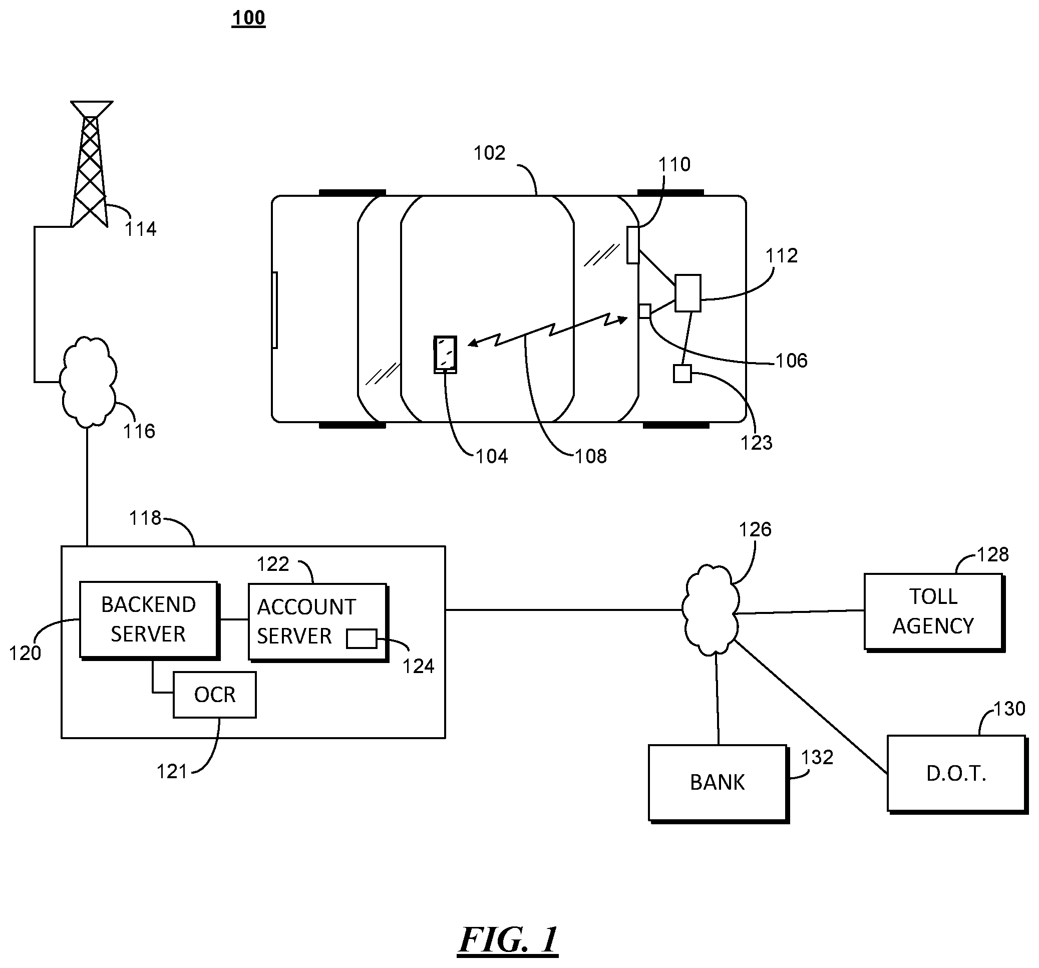 Patent US11847586 Figure 1 – Method and apparatus for determining a road usage charge