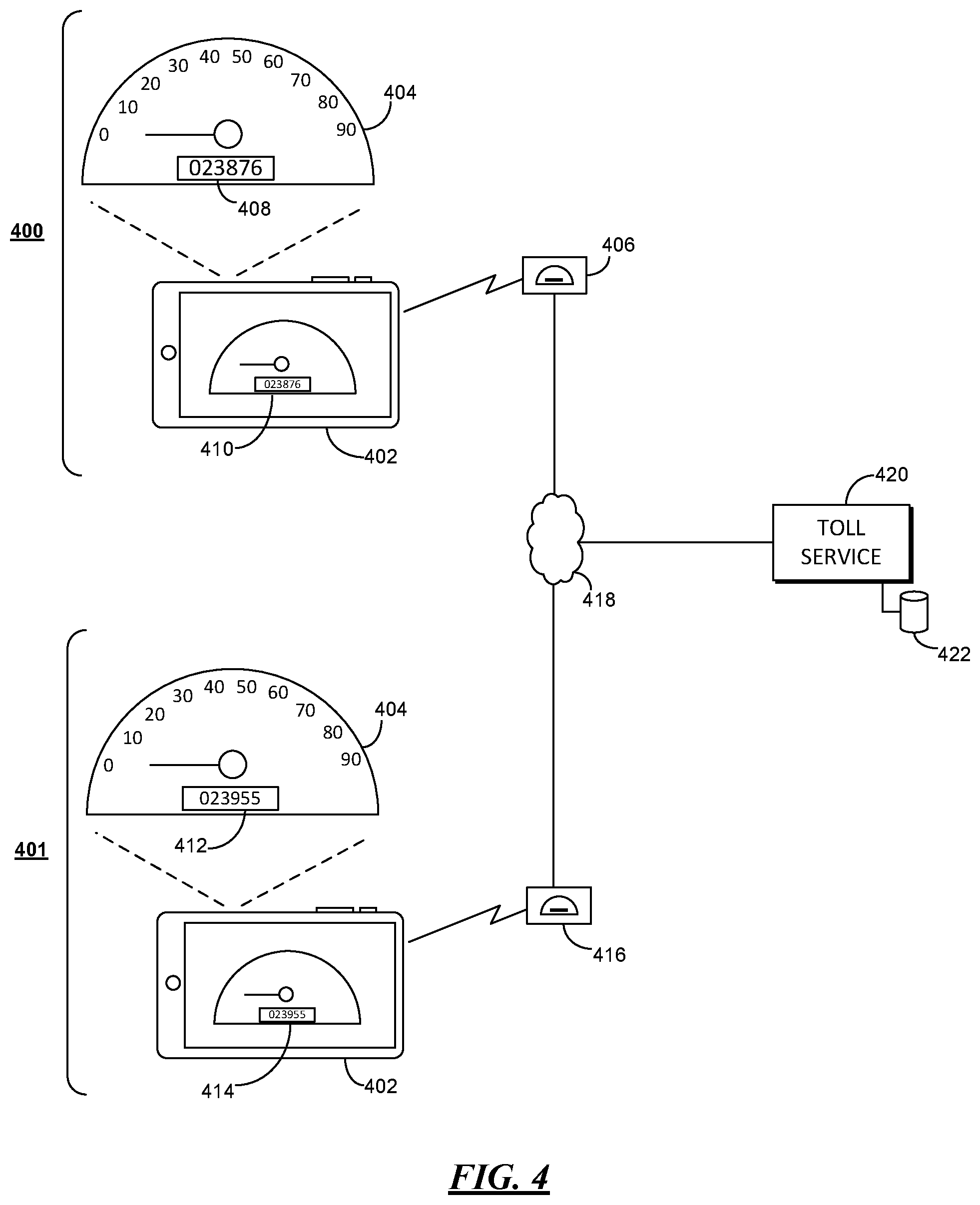 Patent US11847586 Figure 4 – Method and apparatus for determining a road usage charge