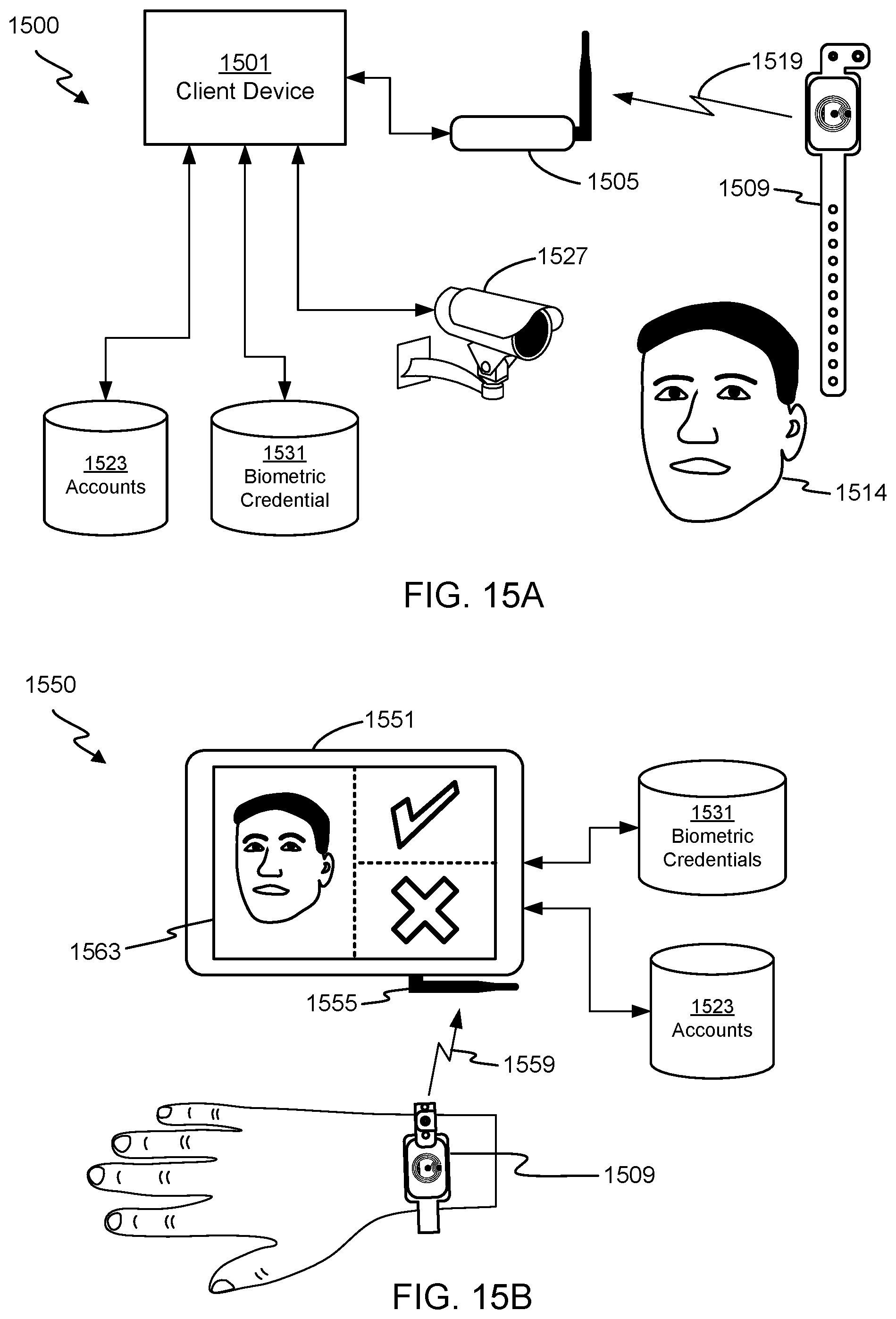Patent US11847590 Figure 15 – Short-range device communications for secured resource access