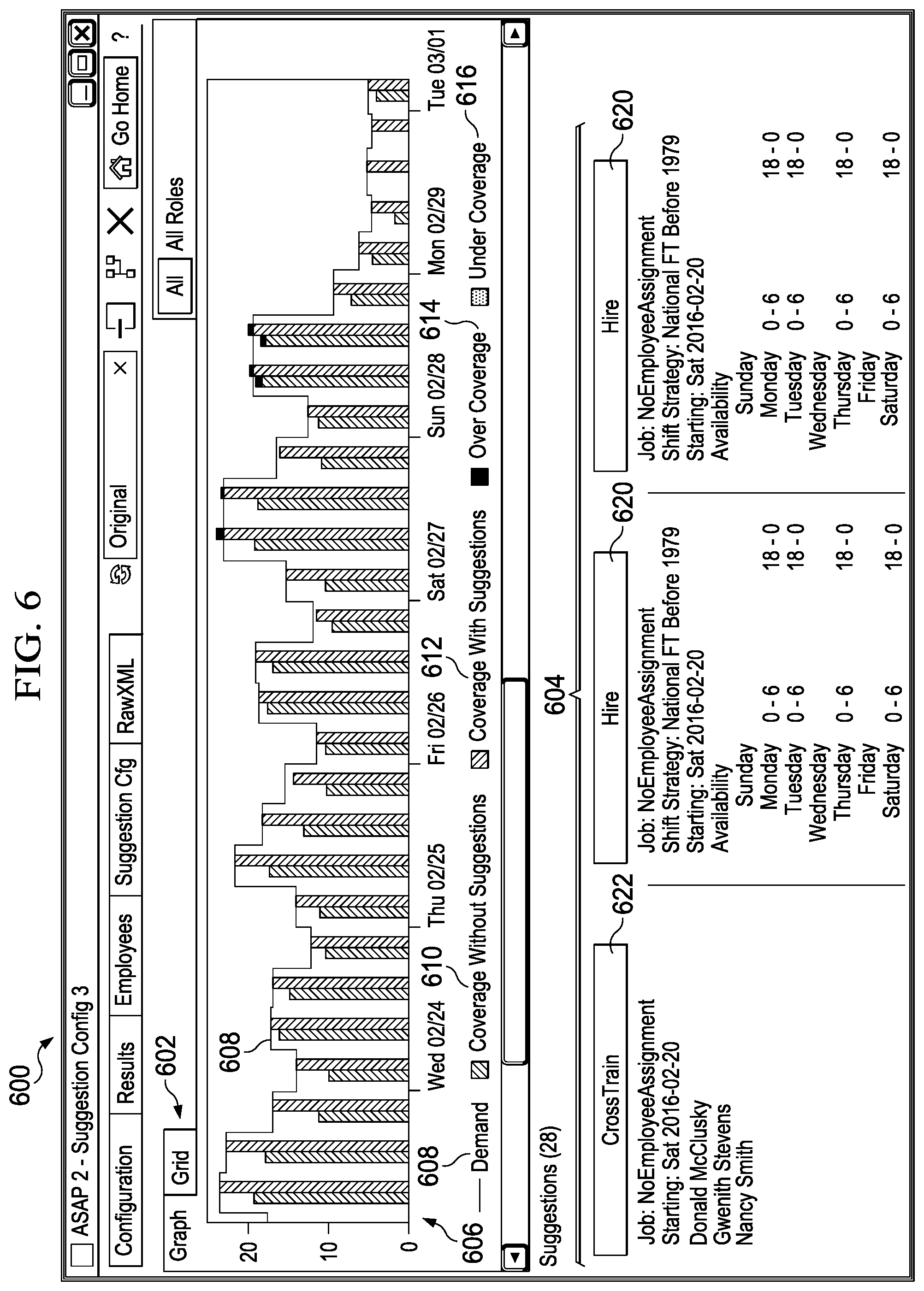 Patent US11847593 Figure 5 – System and method of schedule optimization for long-range staff planning