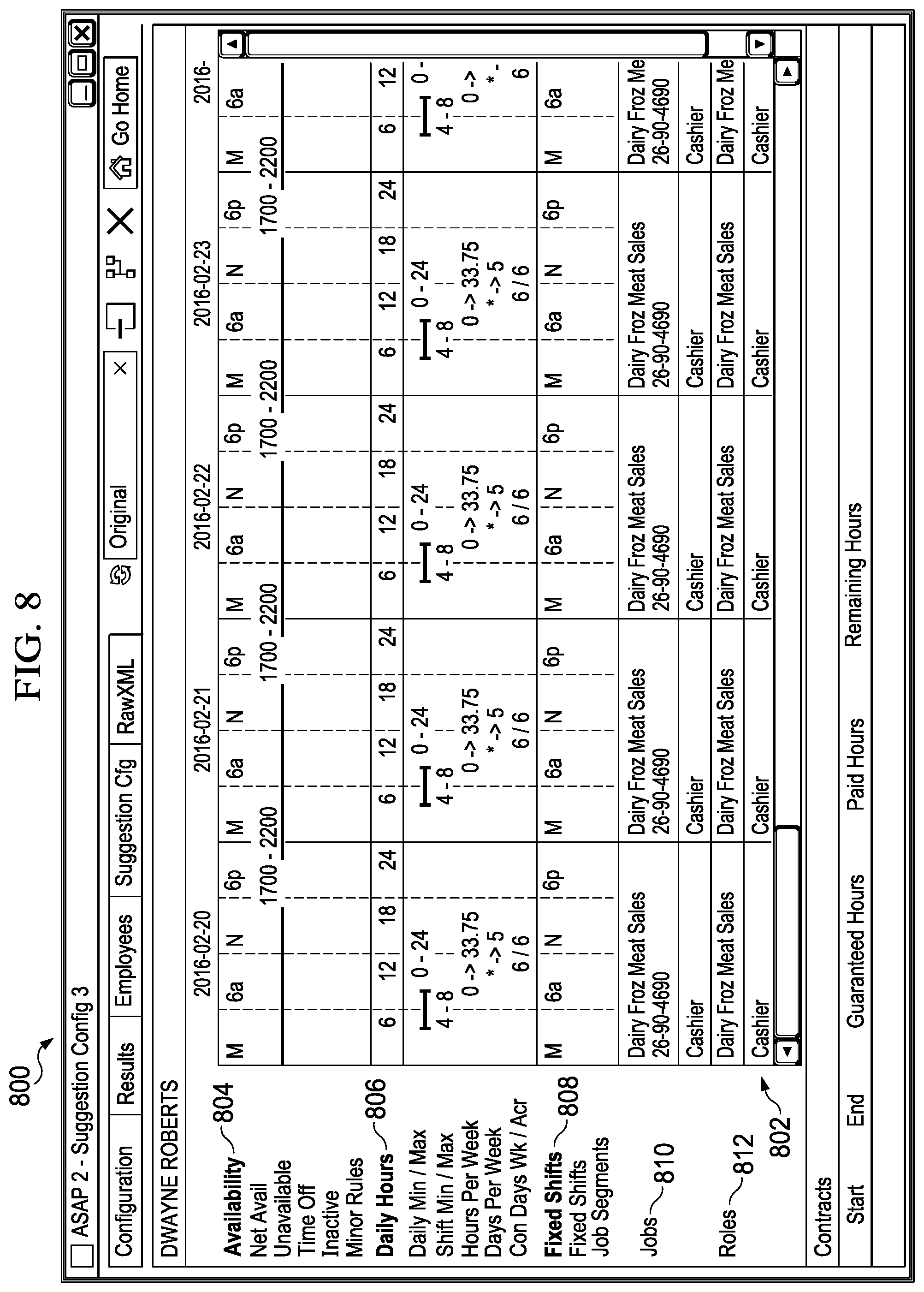 Patent US11847593 Figure 7 – System and method of schedule optimization for long-range staff planning