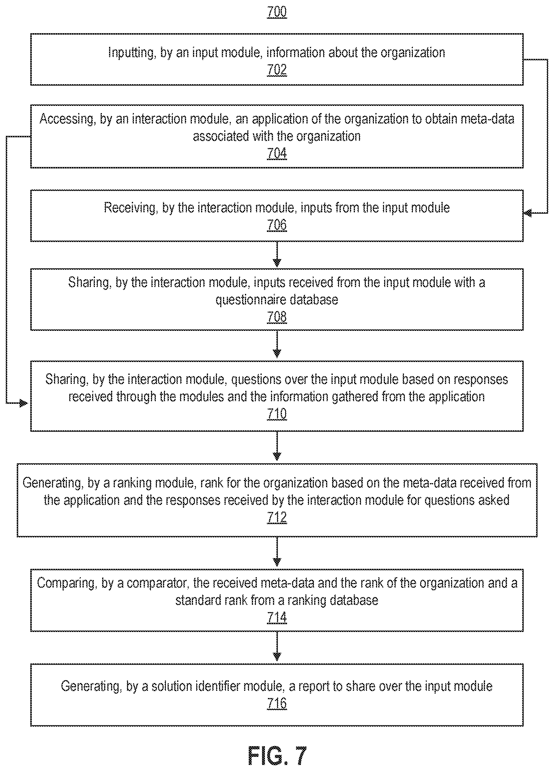 Patent US11847597 Figure 7 – Computer network with a performance engineering maturity model system