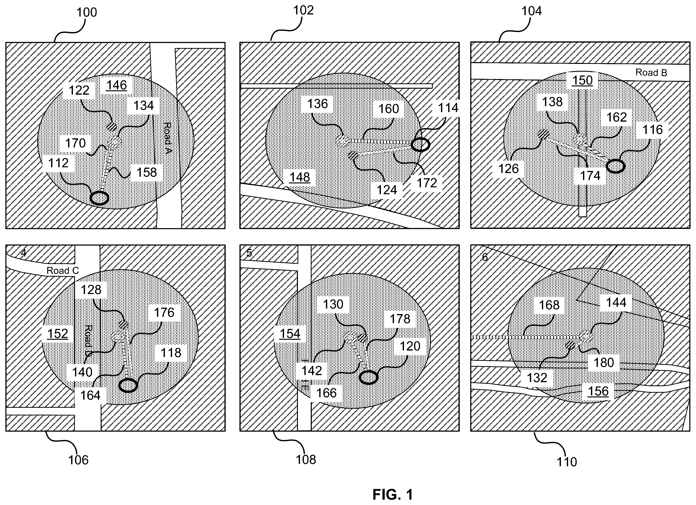 Patent US11847603 Figure 1 – Neighborhood aware geofence generation