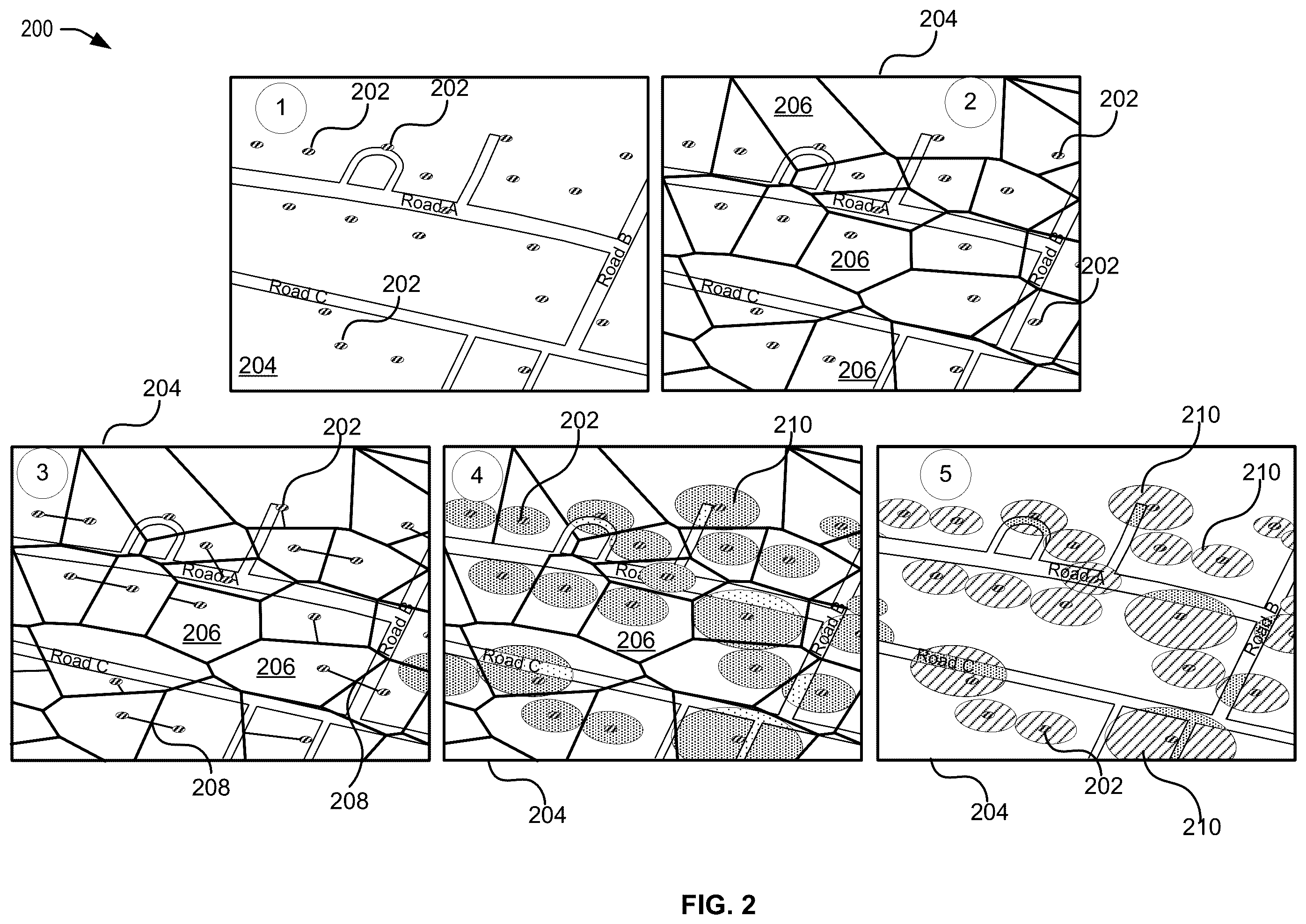 Patent US11847603 Figure 2 – Neighborhood aware geofence generation