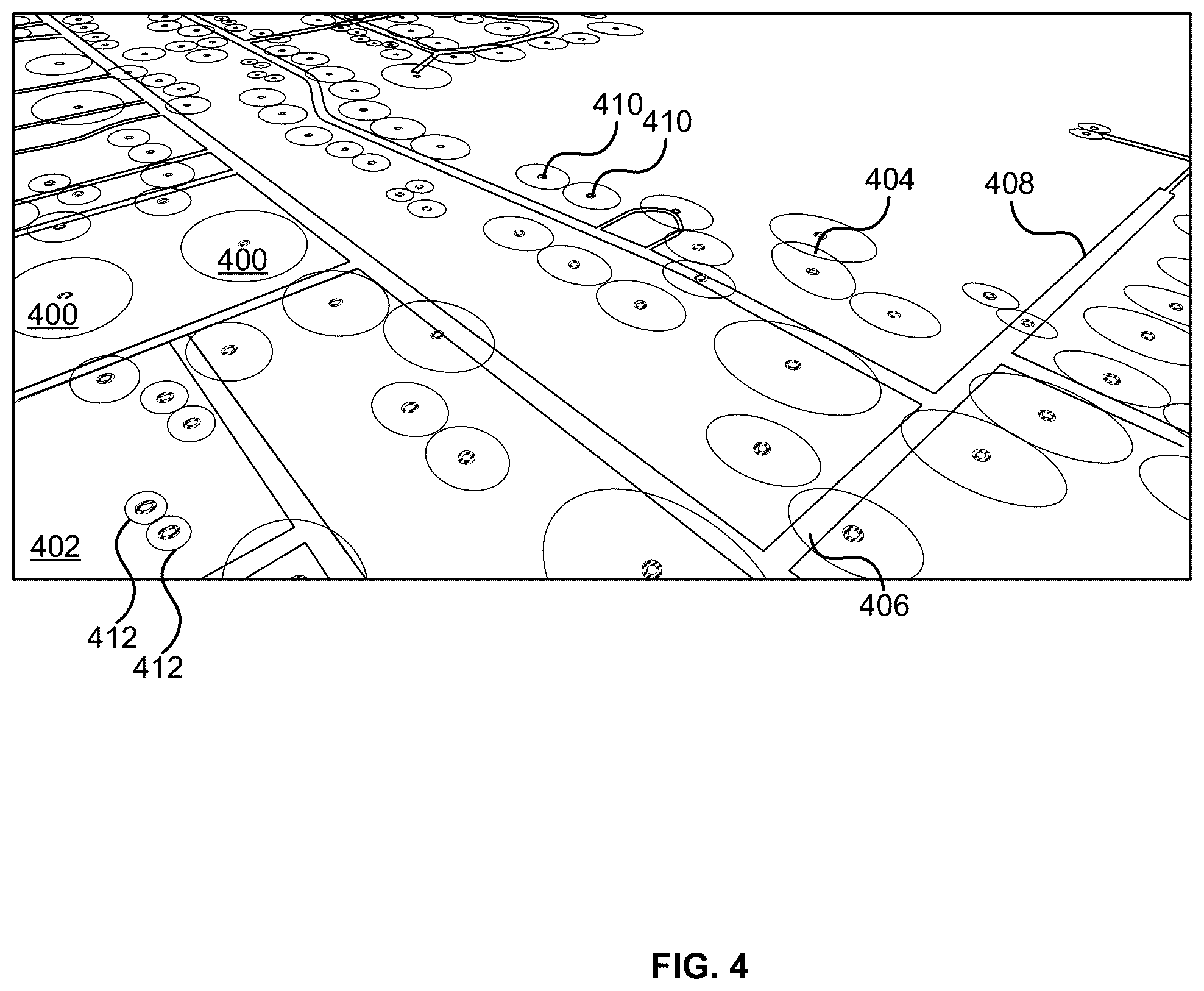 Patent US11847603 Figure 4 – Neighborhood aware geofence generation