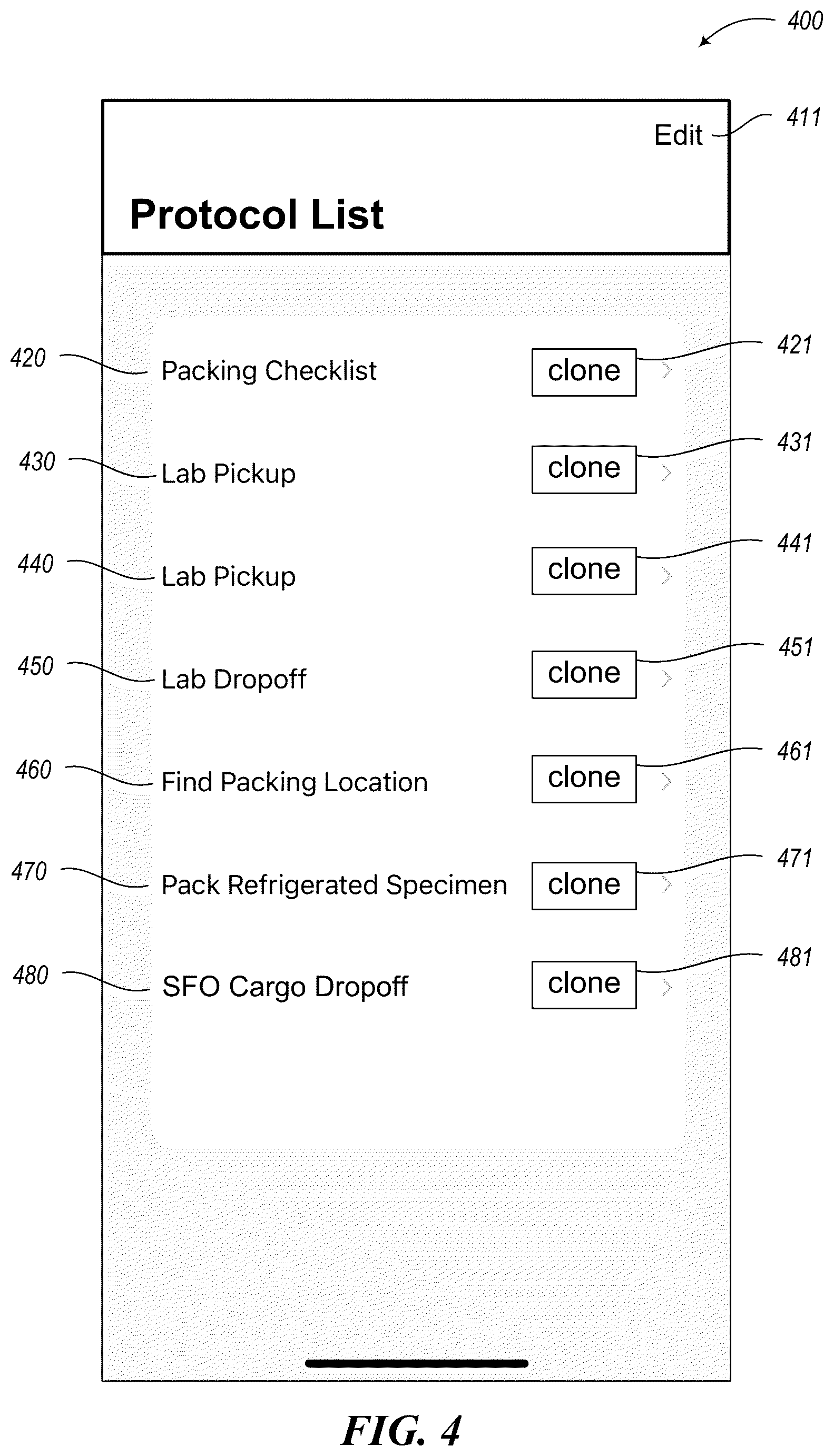 Patent US11847605 Figure 4 – Discharging courier service assignments