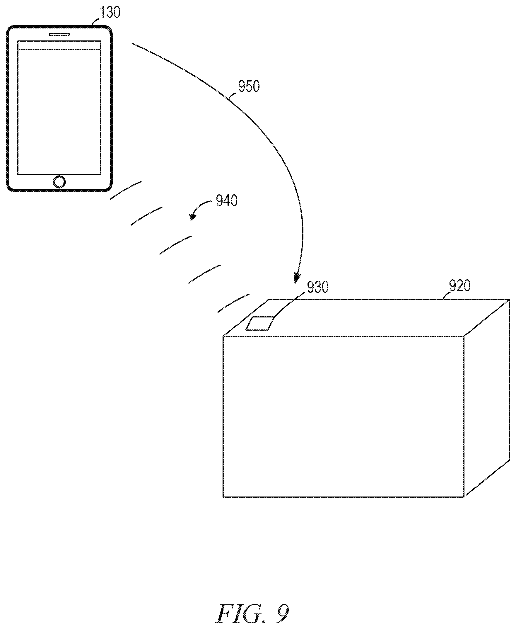 Patent US11847609 Figure 9 – Container touch-pairing device