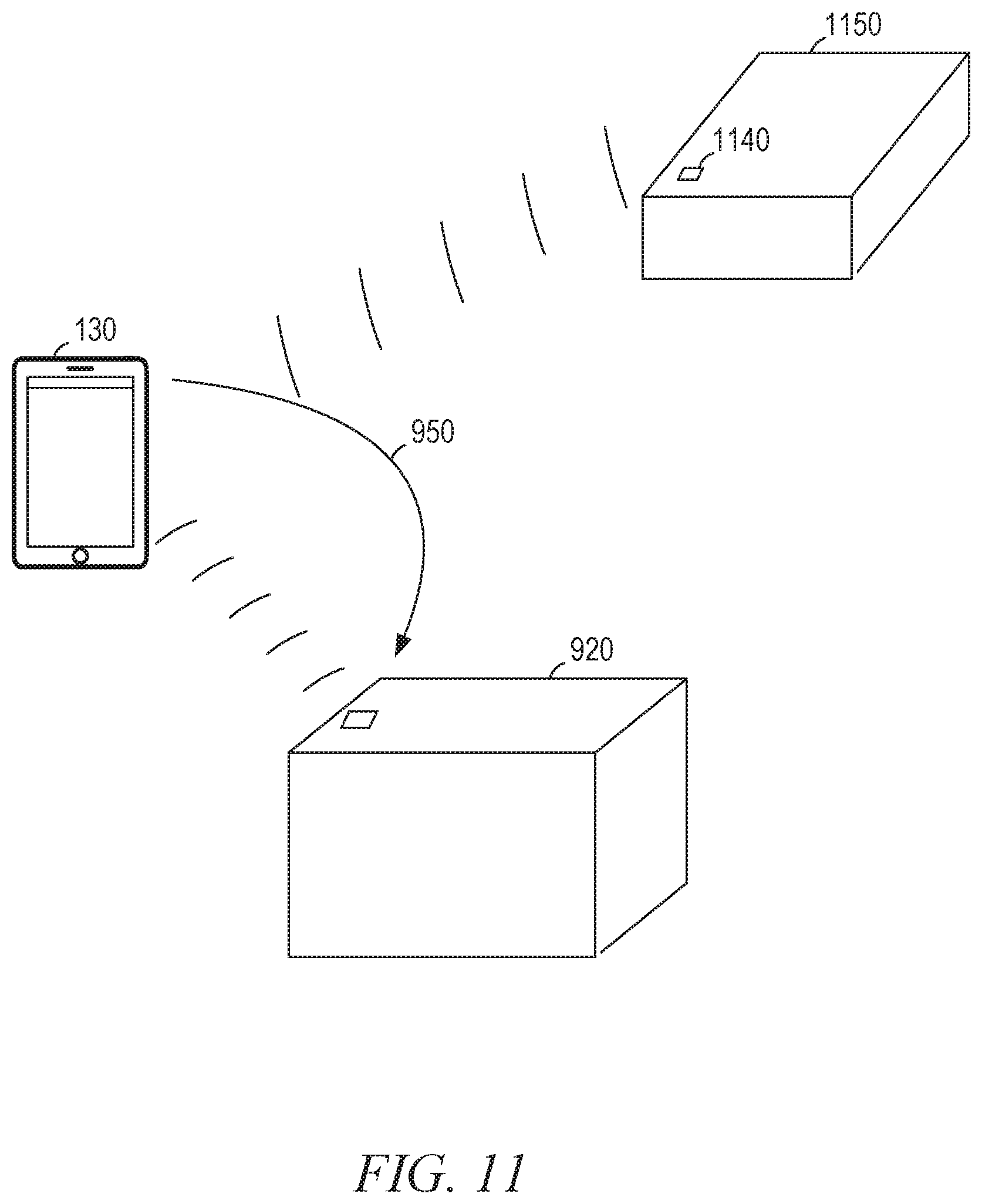 Patent US11847609 Figure 11 – Container touch-pairing device