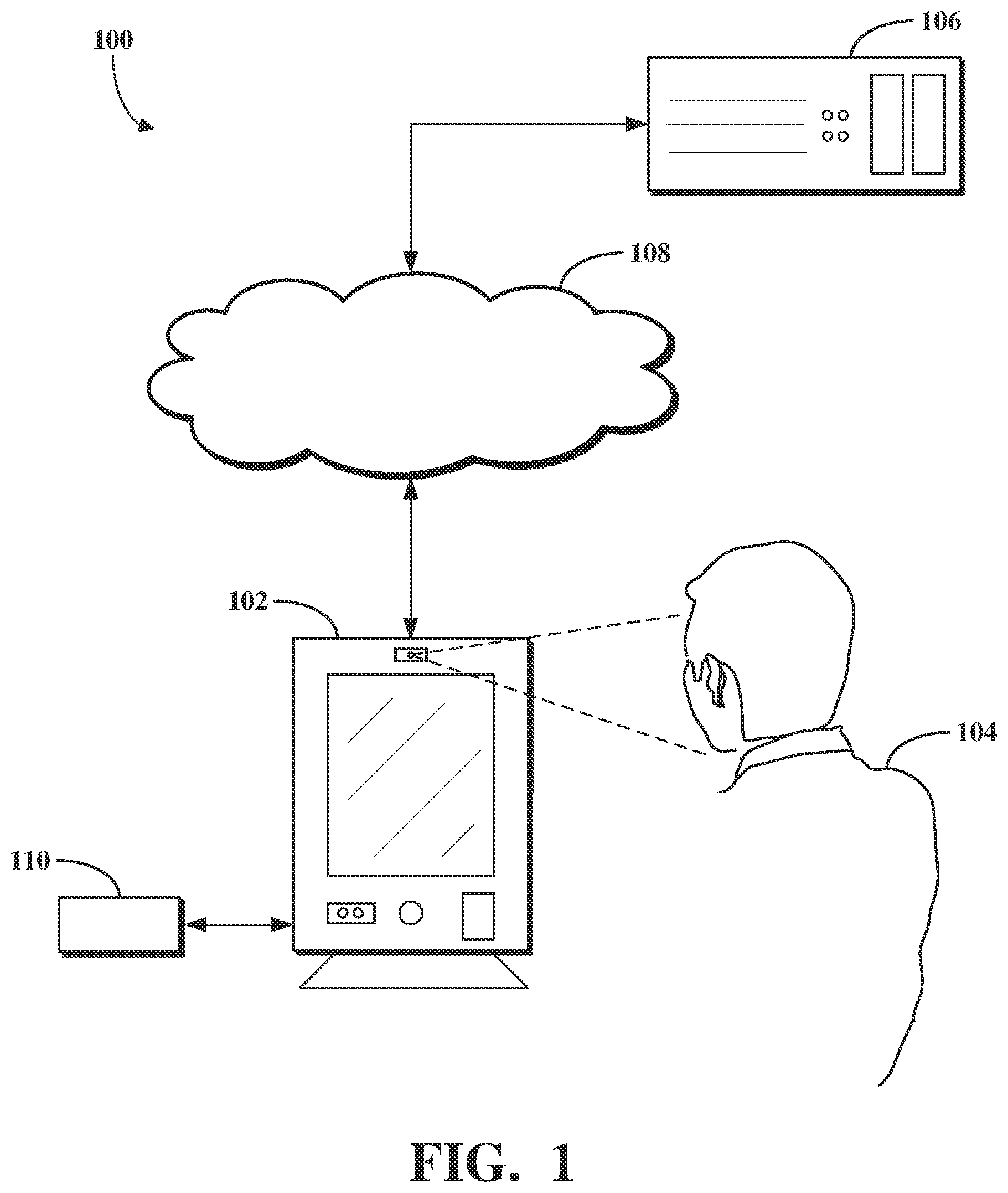 Patent US11847626 — Platform-agnostic account access using facial recognition — Figure 1